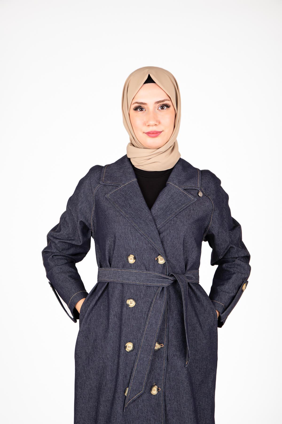 Beyza-9424 TRENÇKOT DENİM
 LACİVERT