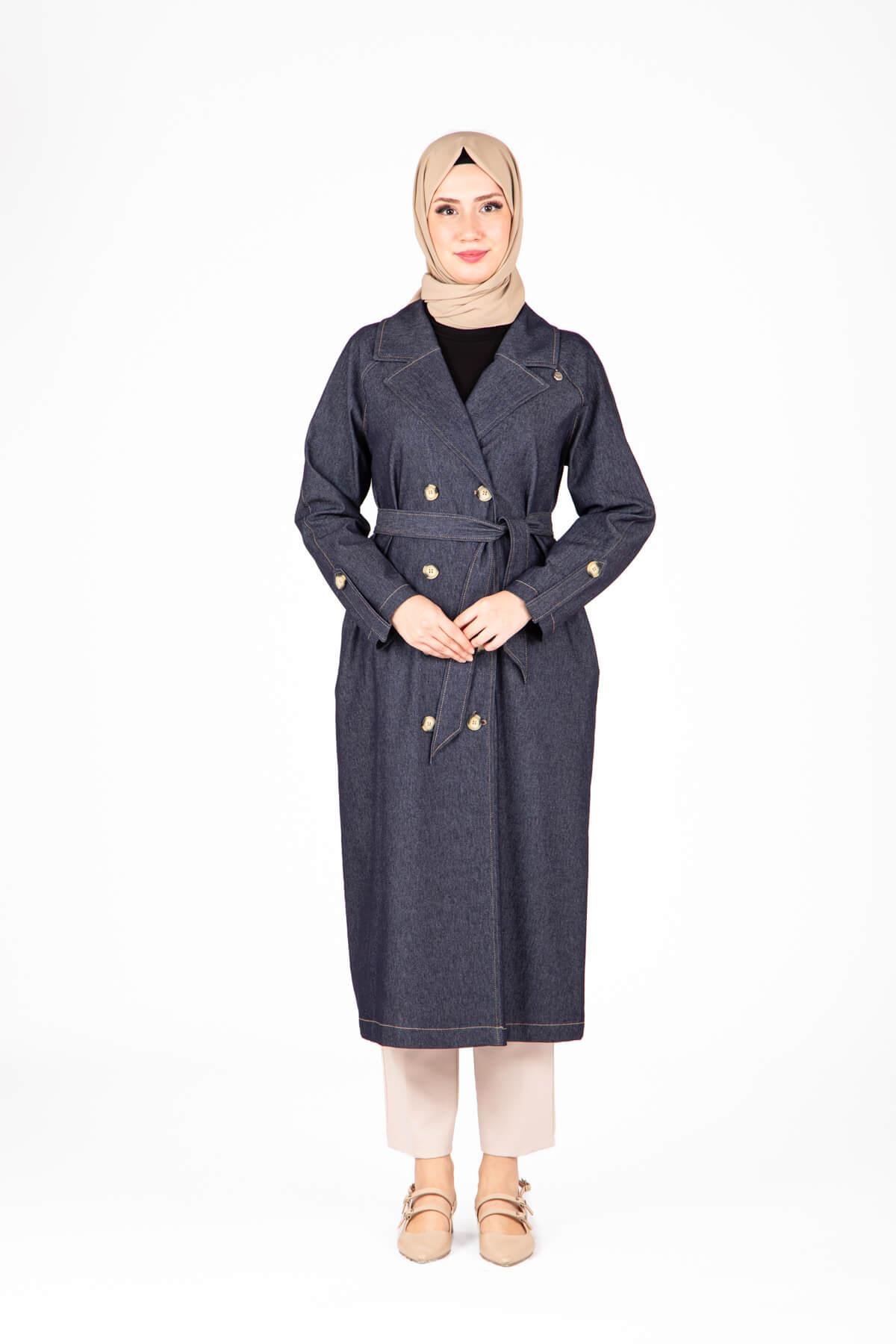 Beyza-9424 TRENÇKOT DENİM
 LACİVERT