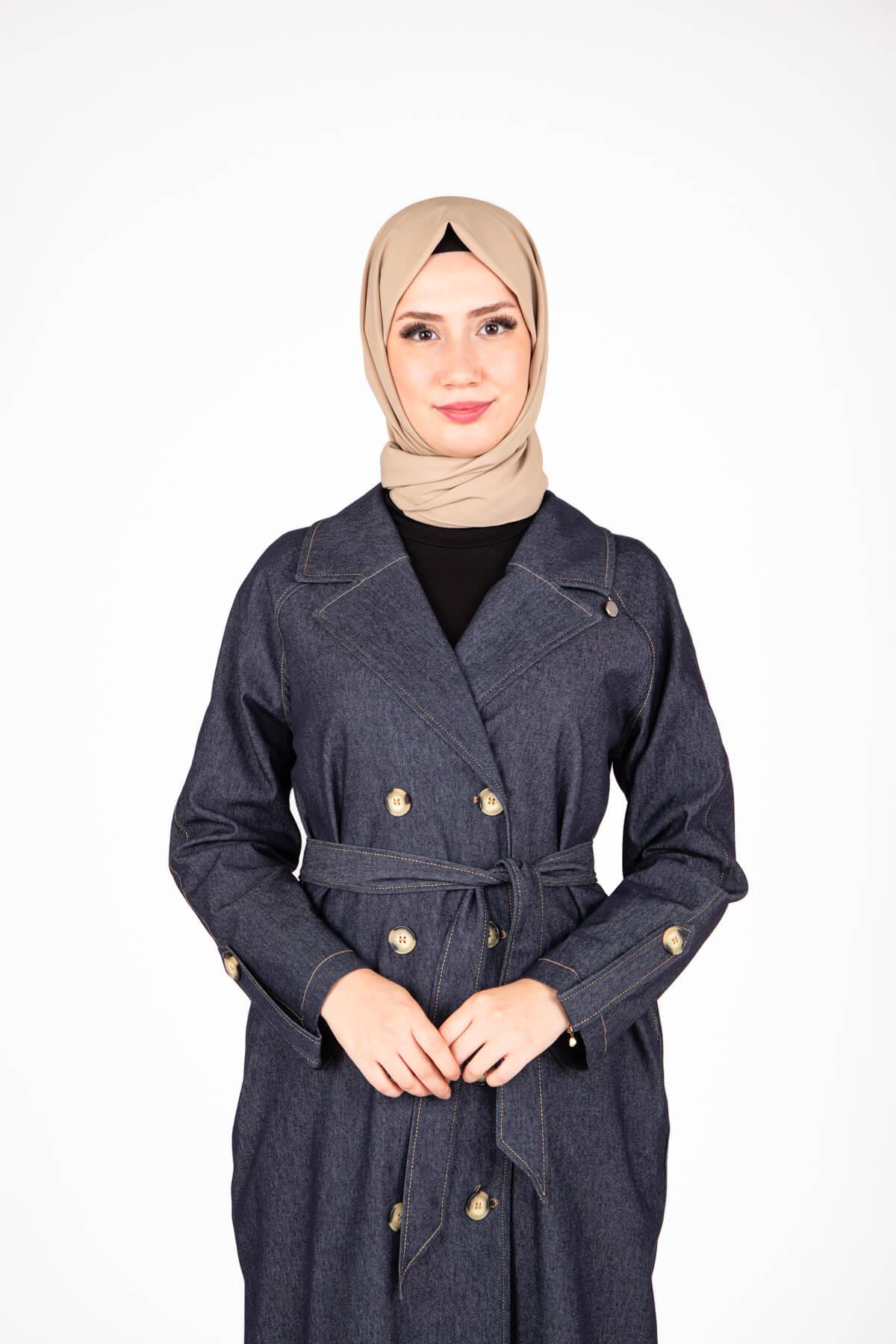 Beyza-9424 TRENÇKOT DENİM
 LACİVERT