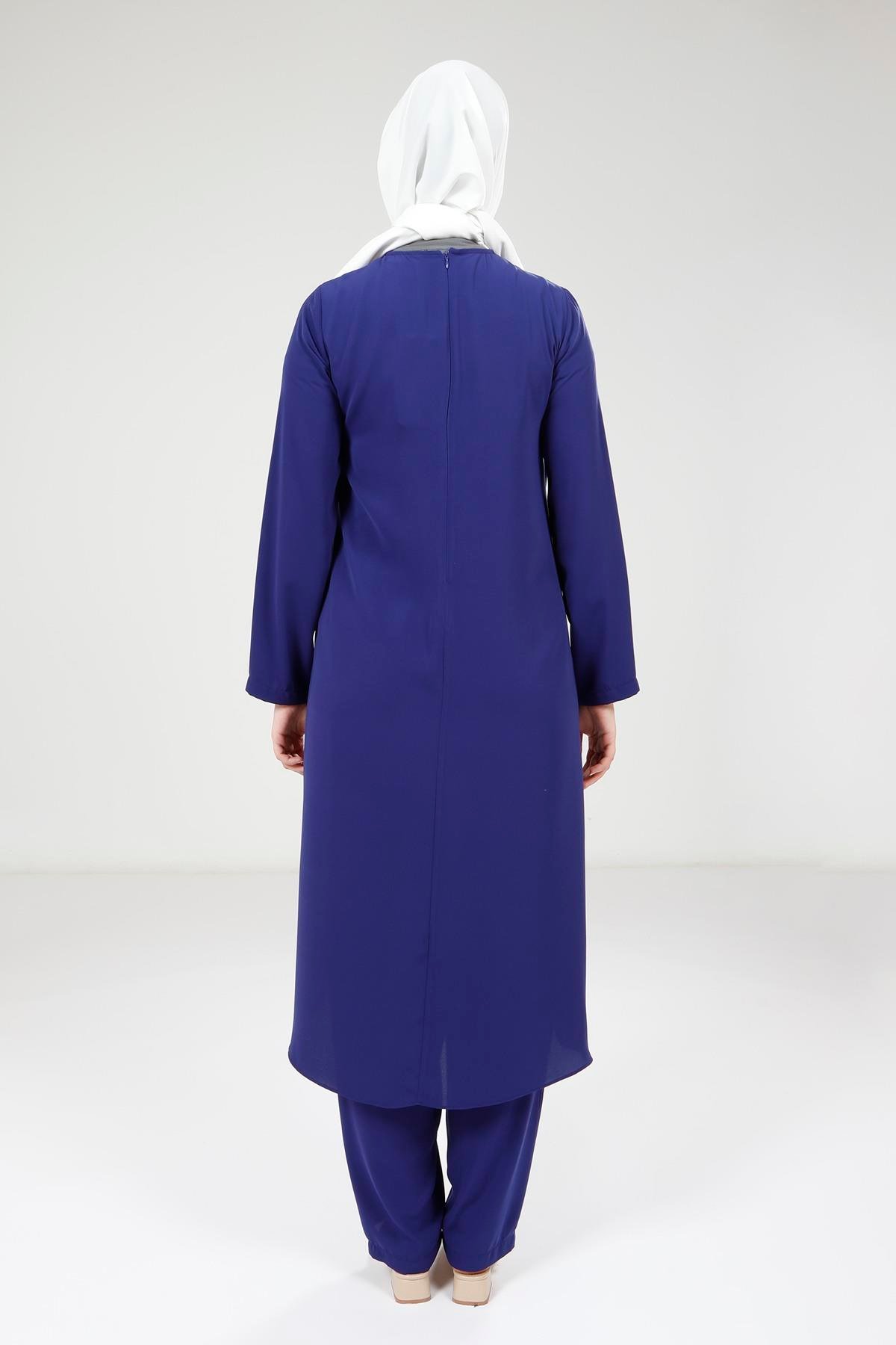 Beyza-9372 TUNİK PANTOLON LACİVERT