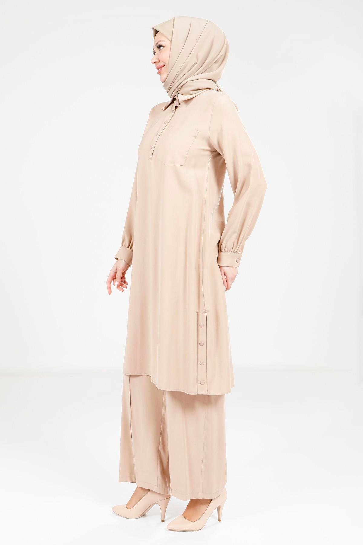 Beyza-9241 TUNİK PANTOLON BEJ
