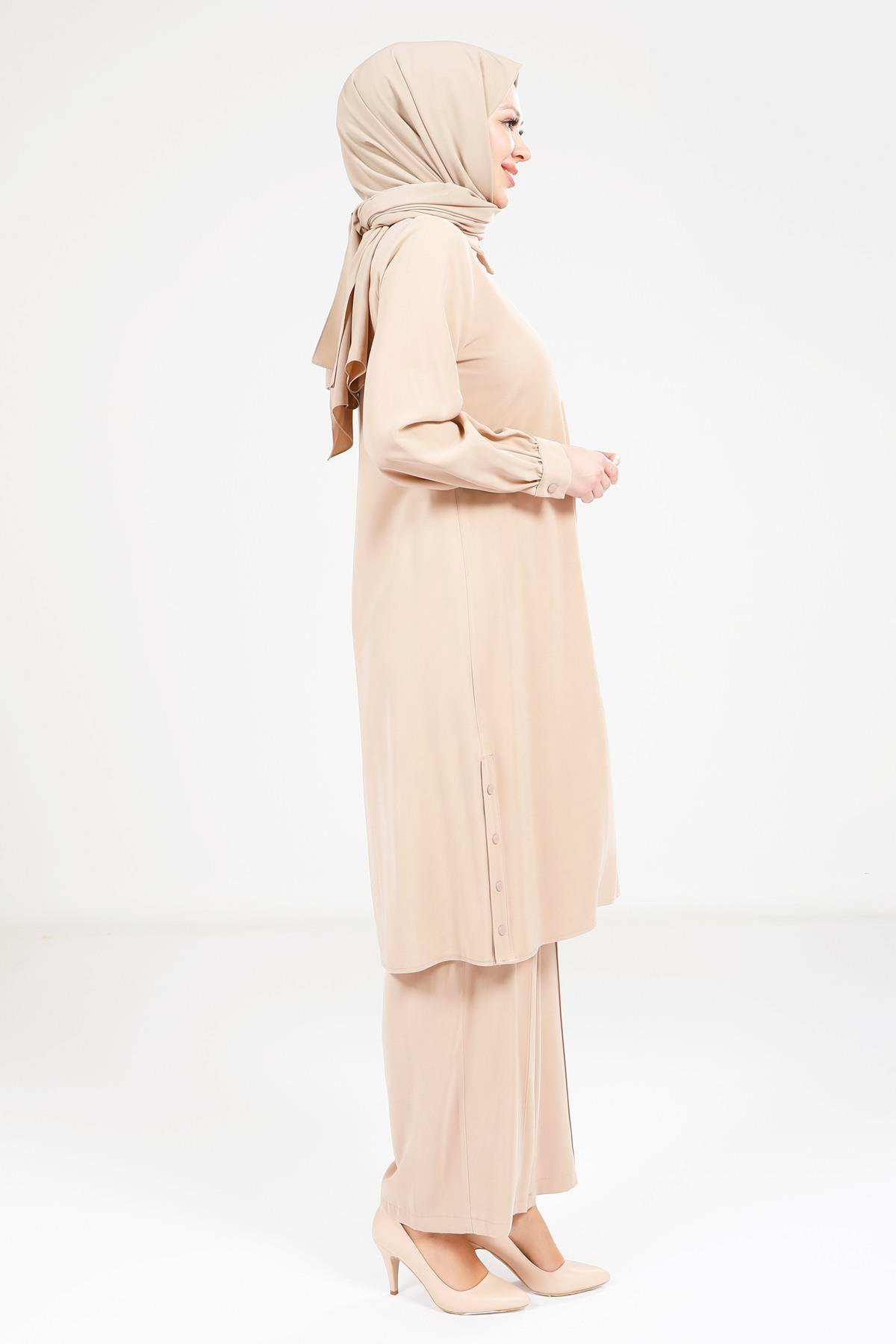 Beyza-9241 TUNİK PANTOLON BEJ