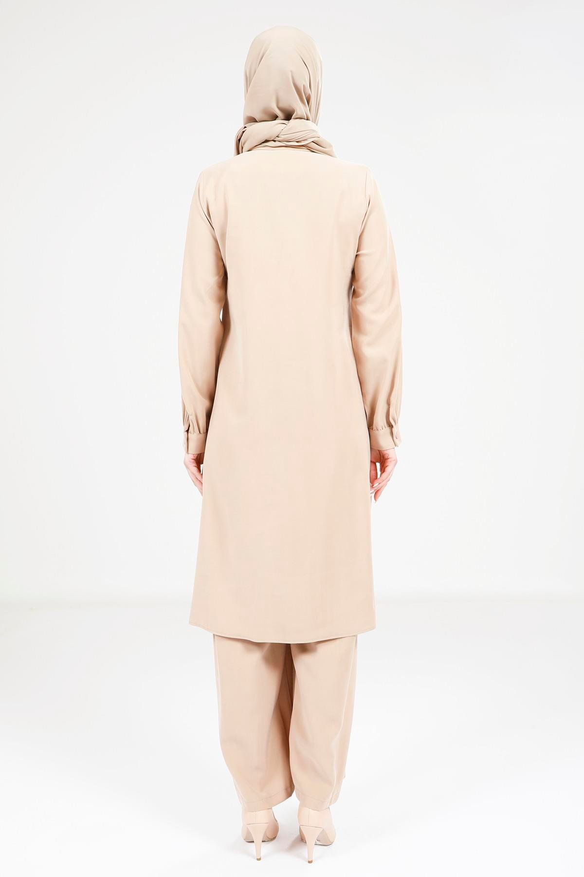 Beyza-9241 TUNİK PANTOLON BEJ