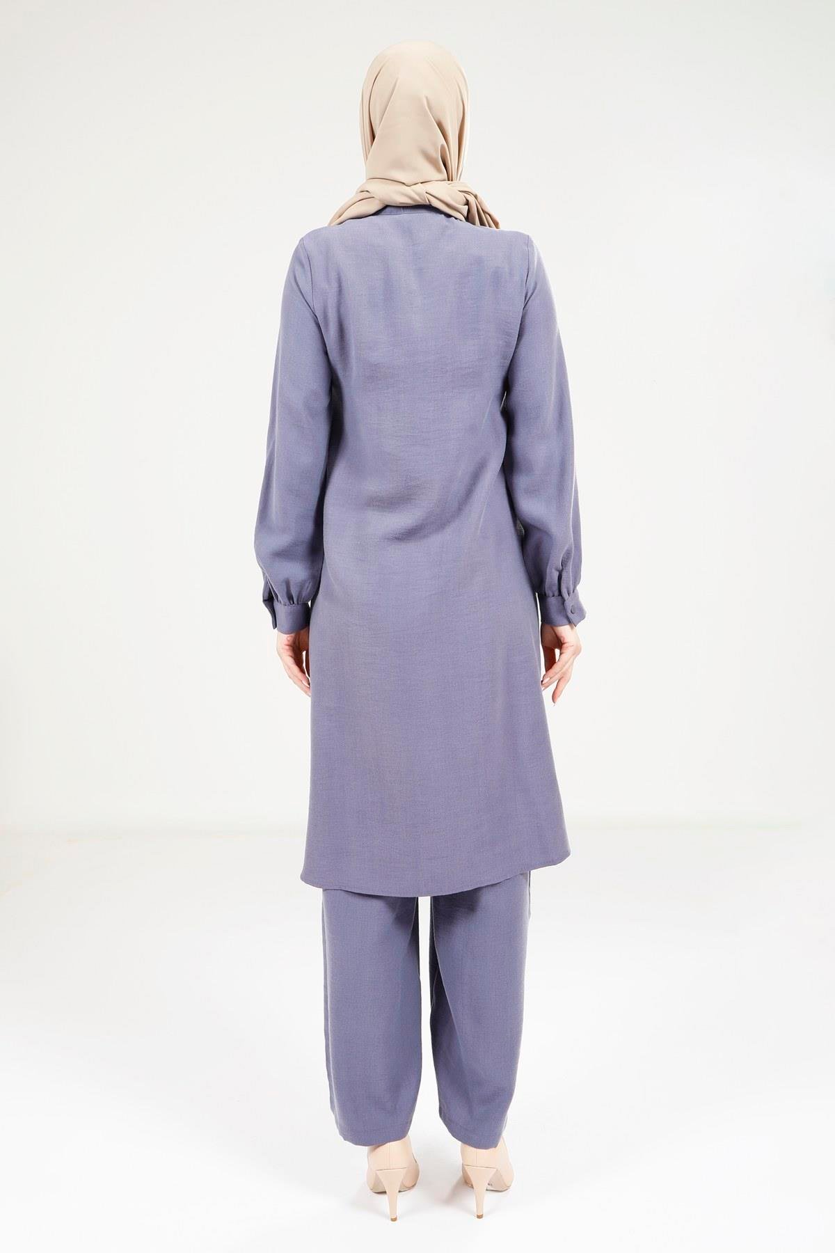 Beyza-9241 TUNİK PANTOLON LACİVERT