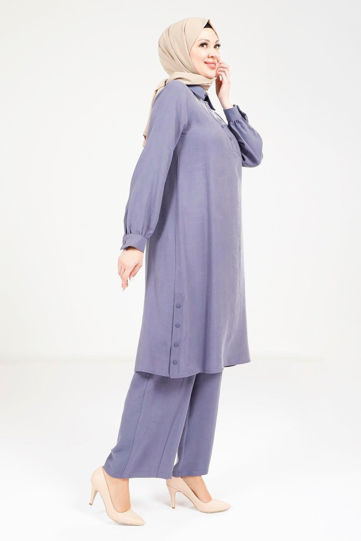Beyza-9241 TUNİK PANTOLON LACİVERT