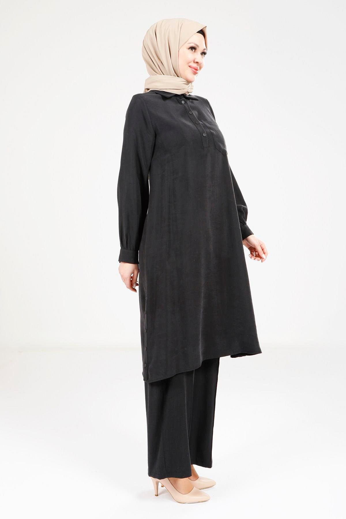 Beyza-9241 TUNİK PANTOLON SİYAH