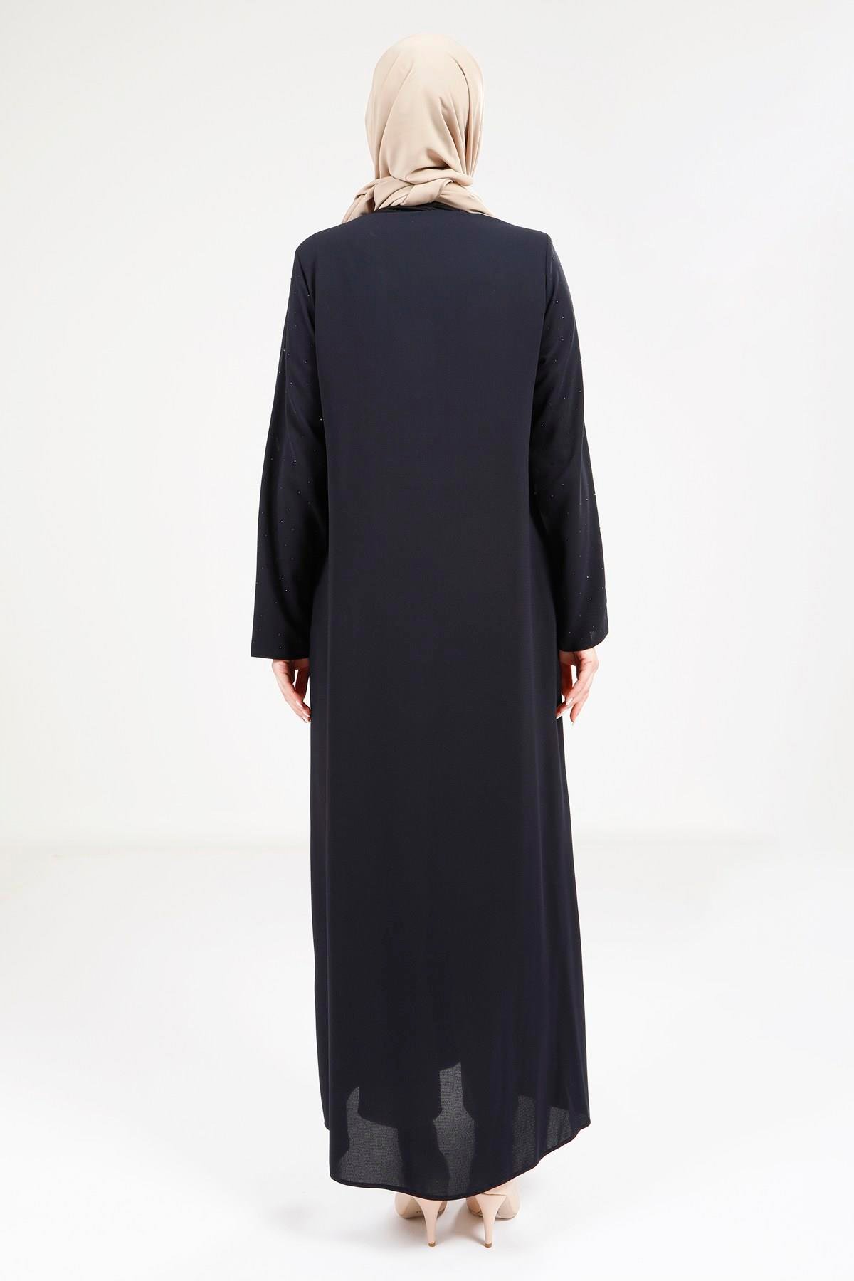 Beyza-9250 FERACE SERPME TAŞLI LACİVERT