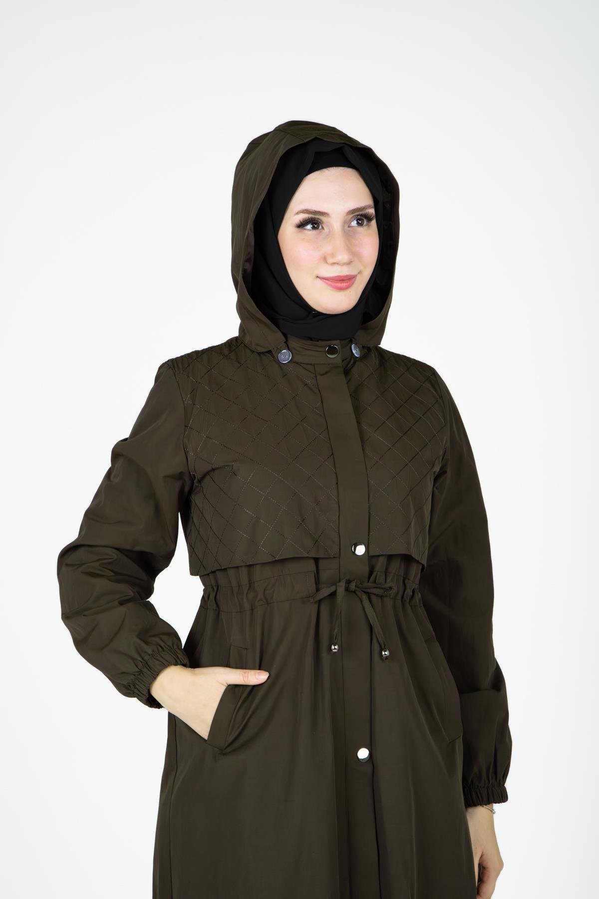 Beyza-9441 TRENÇKOT KAPŞONLU
 HAKİ