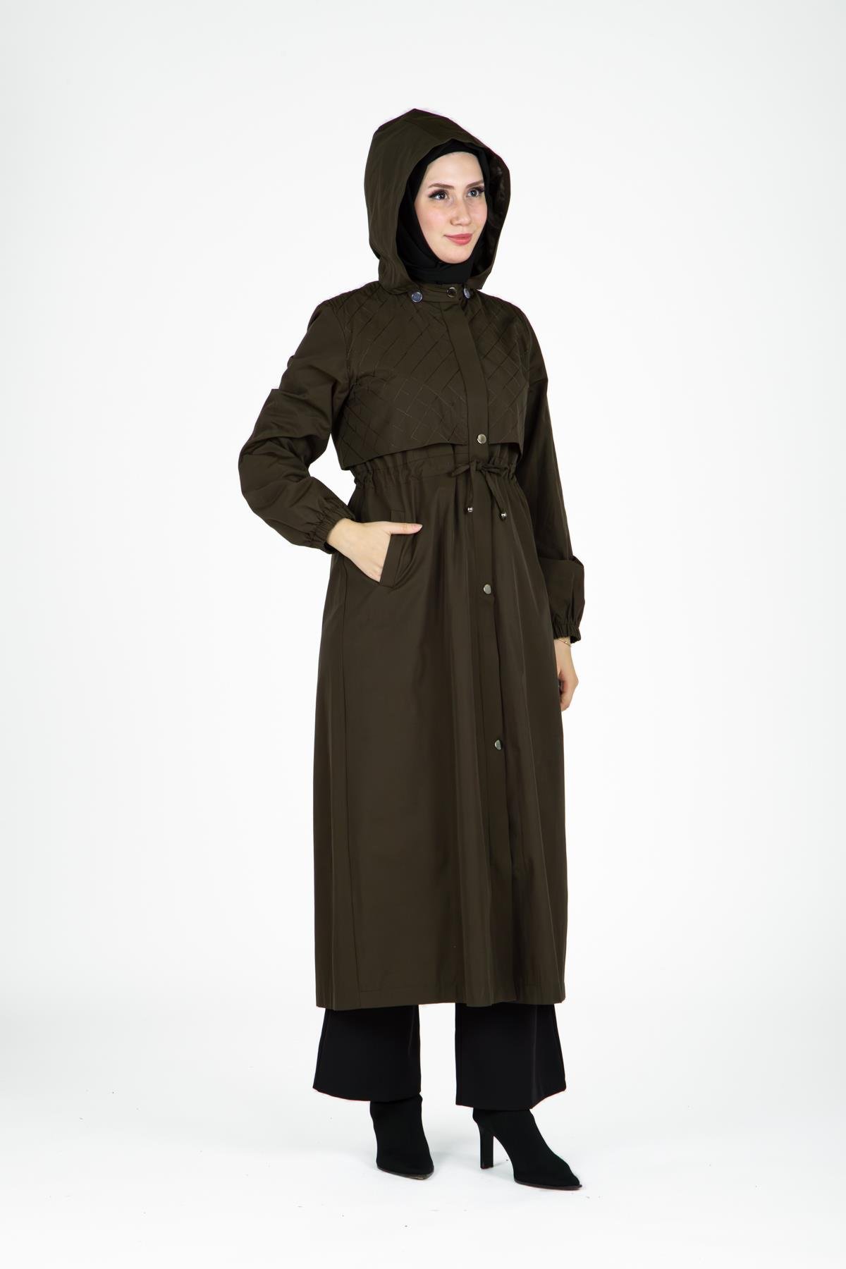 Beyza-9441 TRENÇKOT KAPŞONLU
 HAKİ