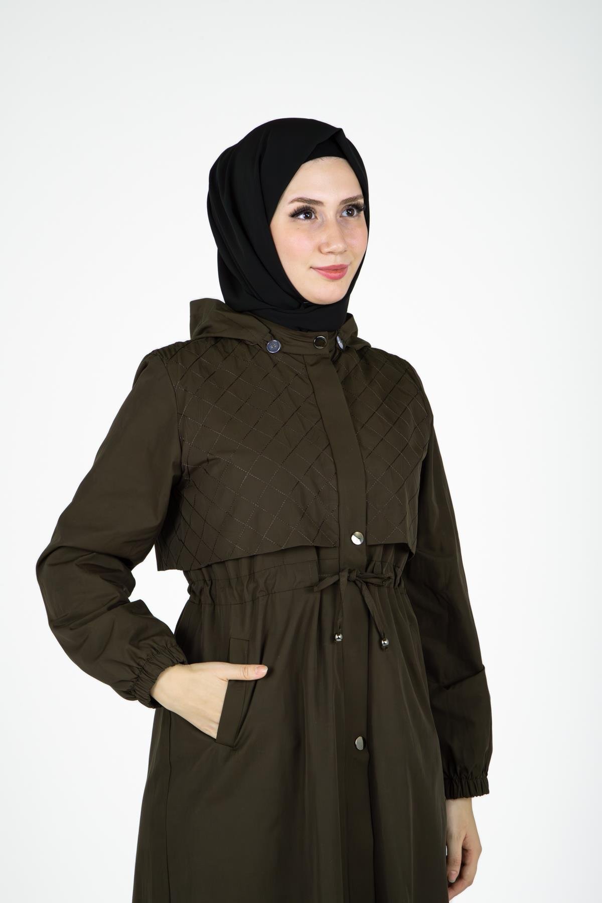 Beyza-9441 TRENÇKOT KAPŞONLU
 HAKİ