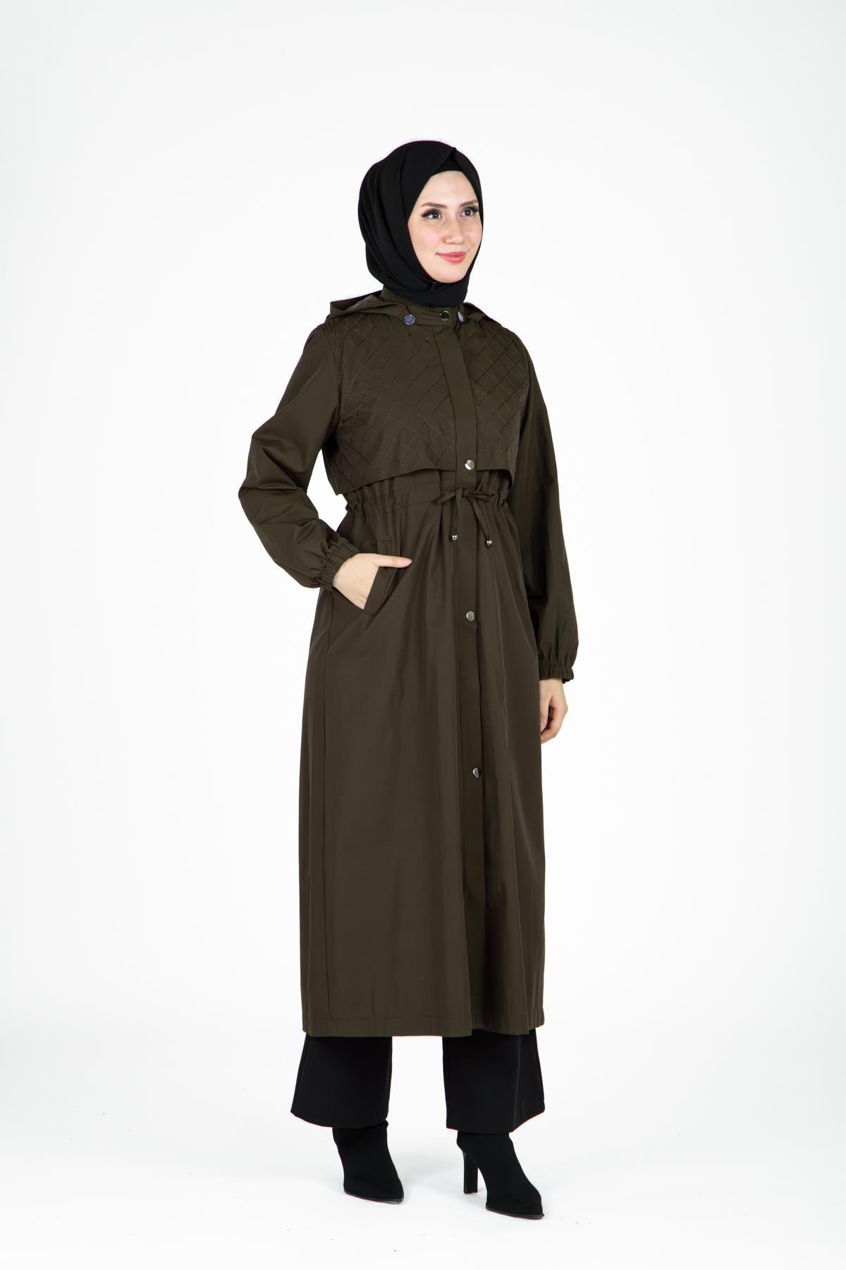 Beyza-9441 TRENÇKOT KAPŞONLU
 HAKİ