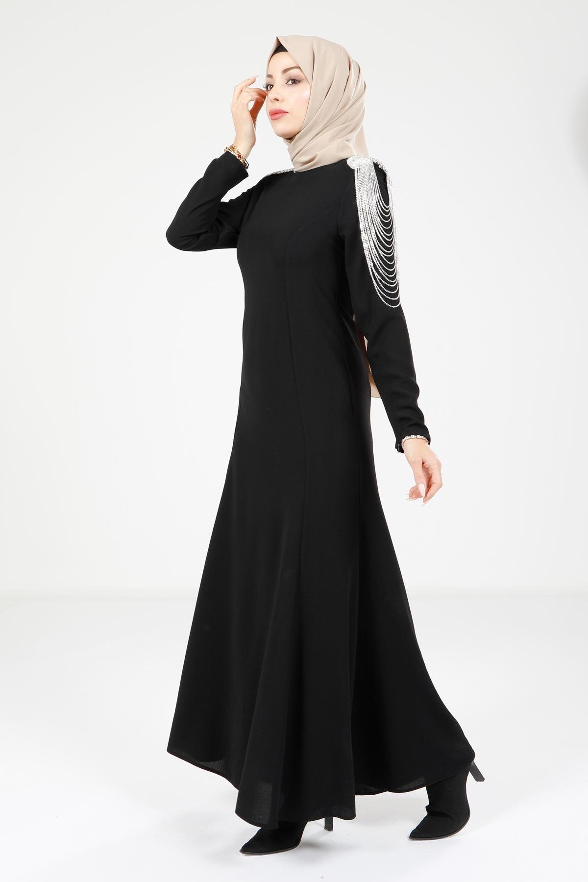 Beyza-5683 ELBİSE M.J. SİYAH