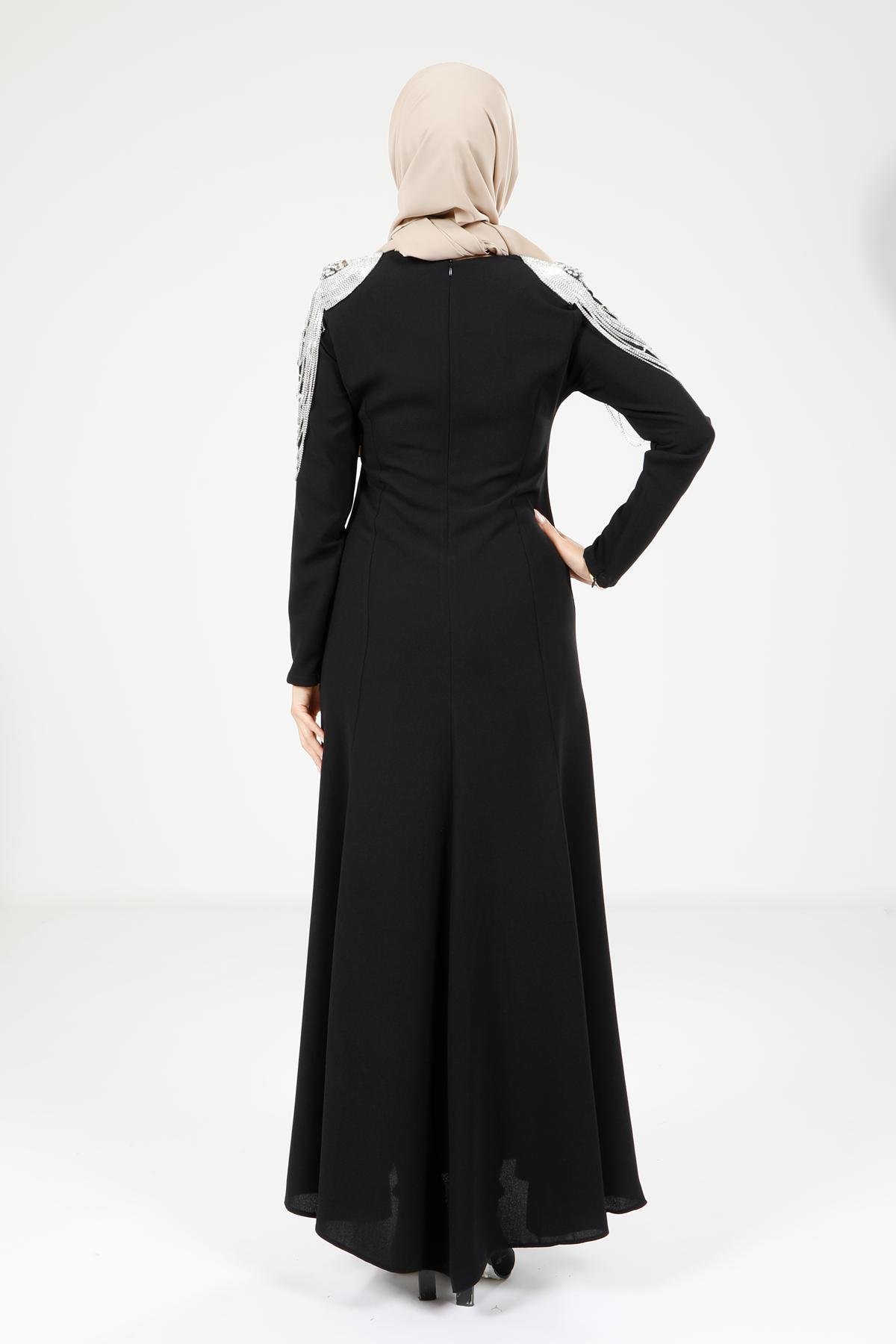 Beyza-5683 ELBİSE M.J. SİYAH