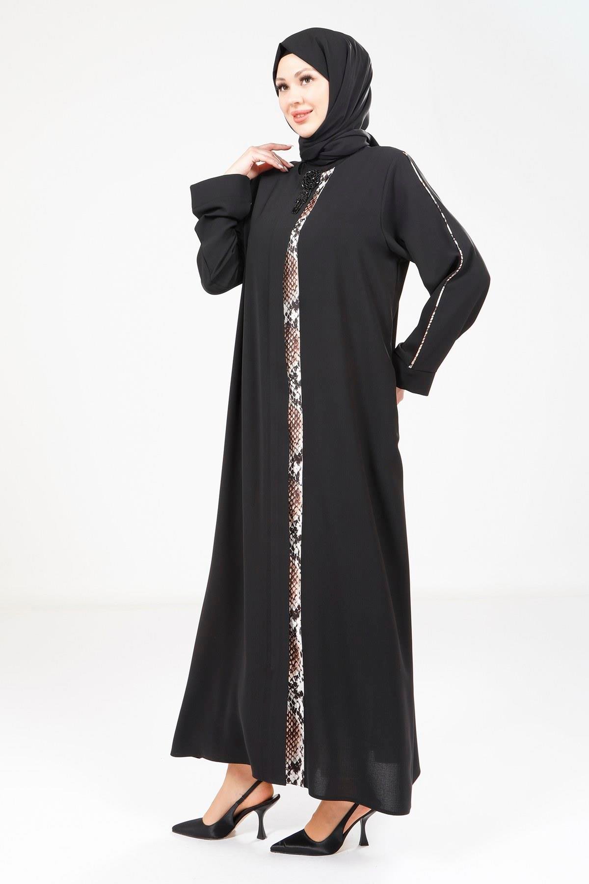 Beyza-9286 FERACE ÇINGIRAK SİYAH