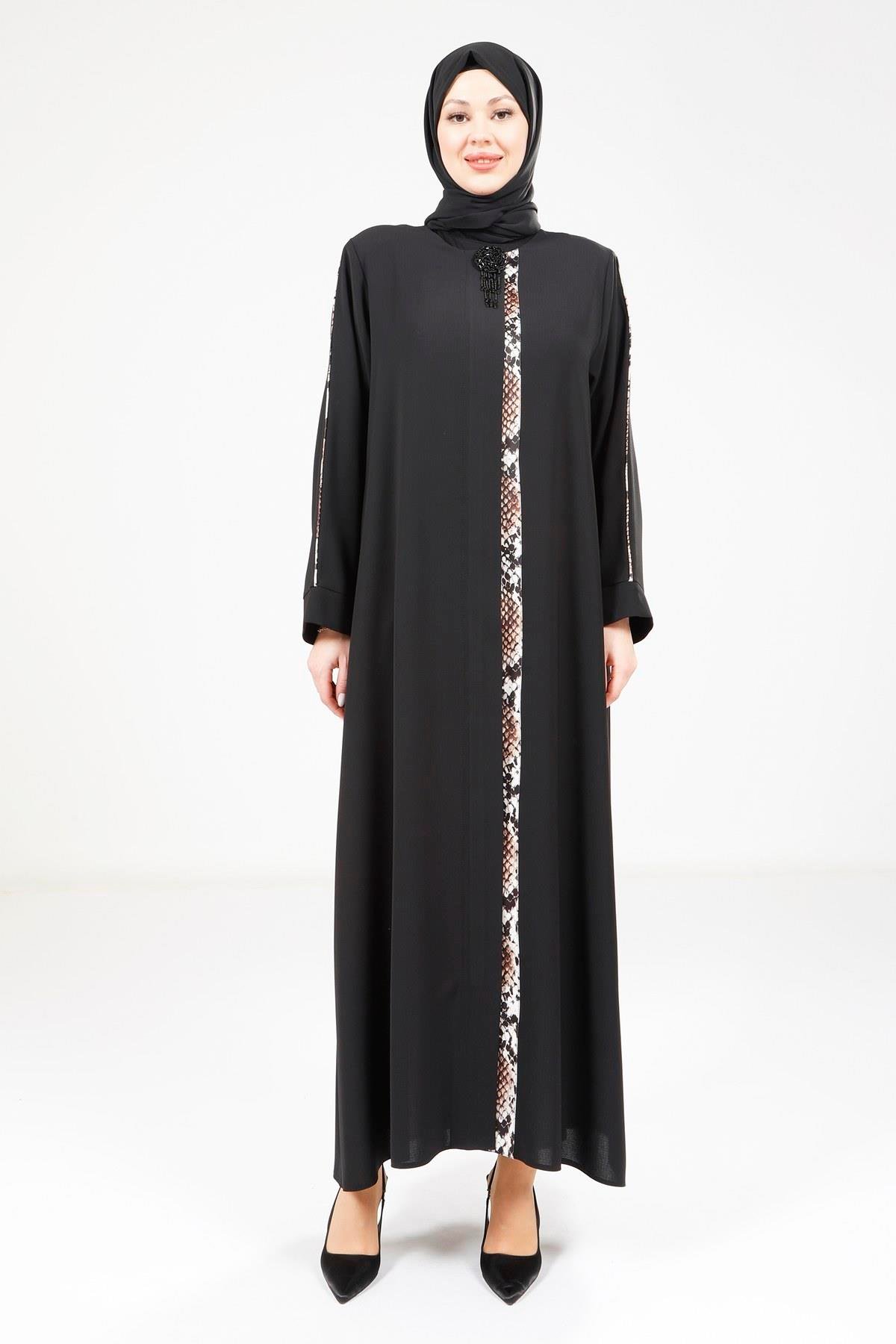 Beyza-9286 FERACE ÇINGIRAK SİYAH