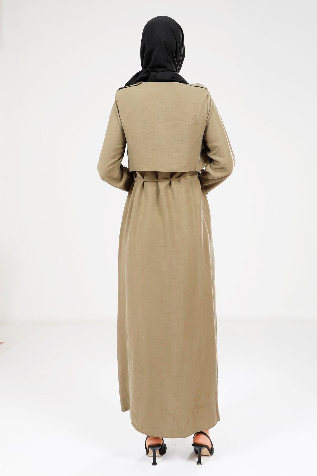 Beyza-9205 FERACE TRENÇ HAKİ