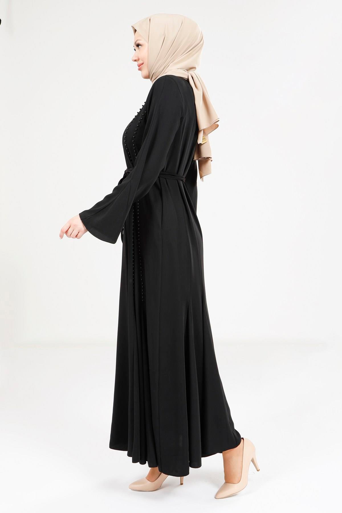 Beyza-9246 FERACE VOLANLI SİYAH