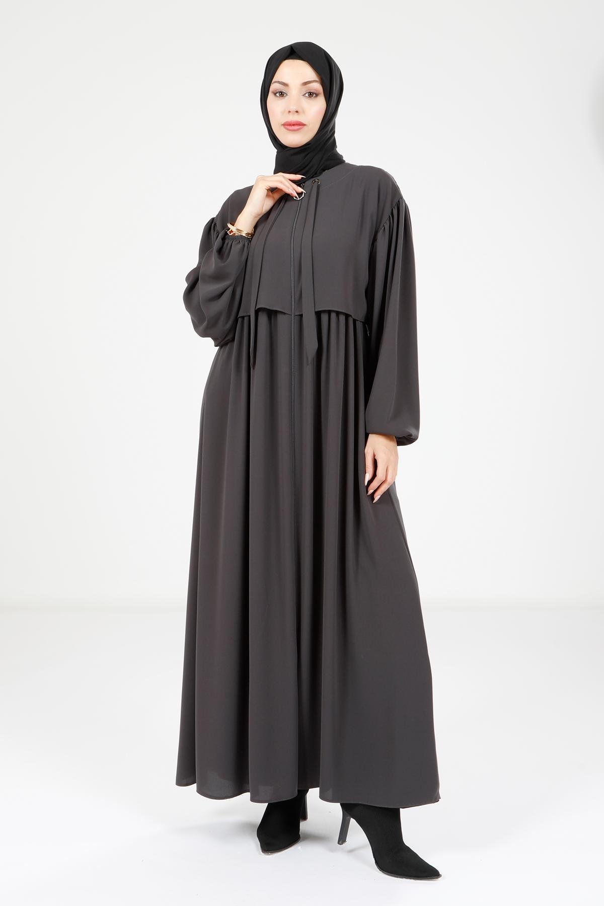 Beyza-3918 FERACE BOLEROLU DUMAN