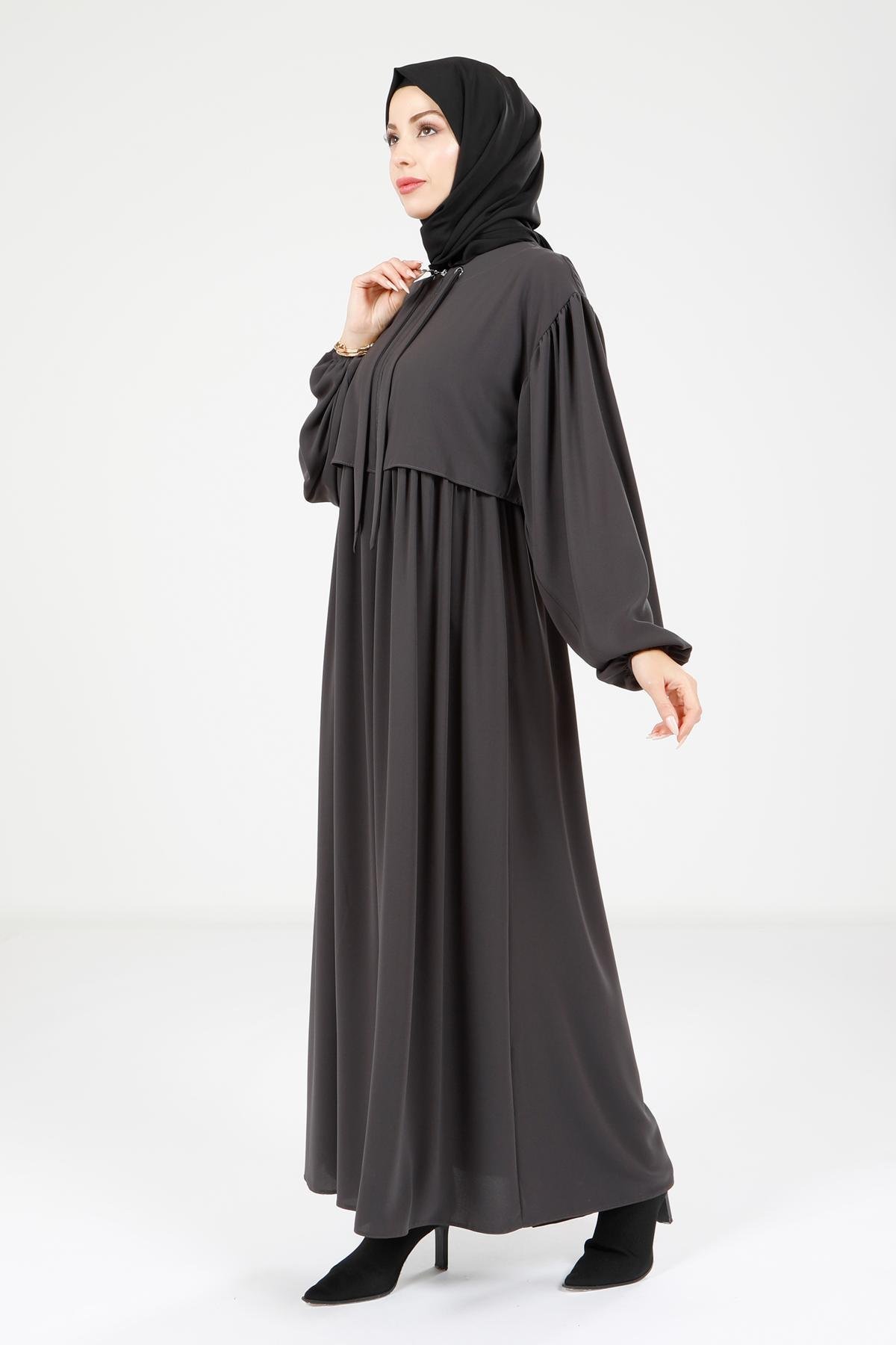 Beyza-3918 FERACE BOLEROLU DUMAN