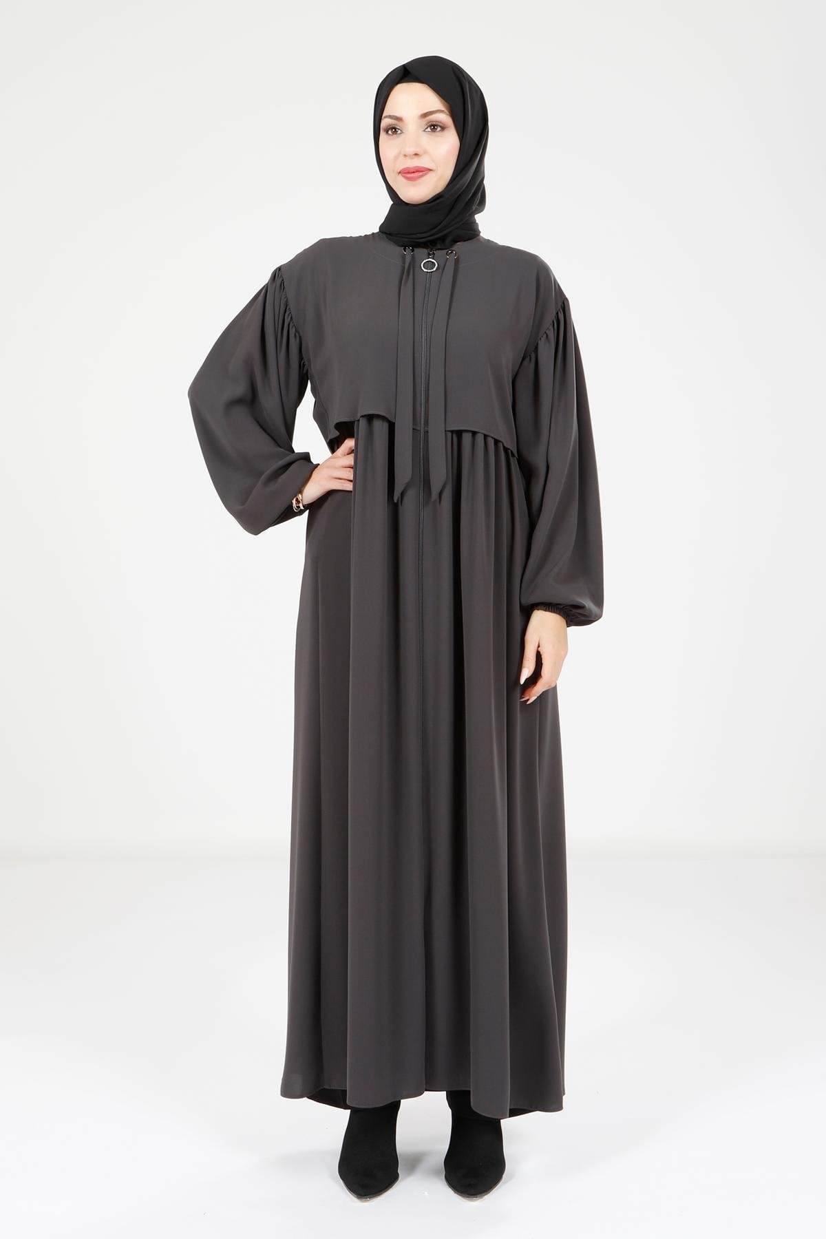 Beyza-3918 FERACE BOLEROLU DUMAN