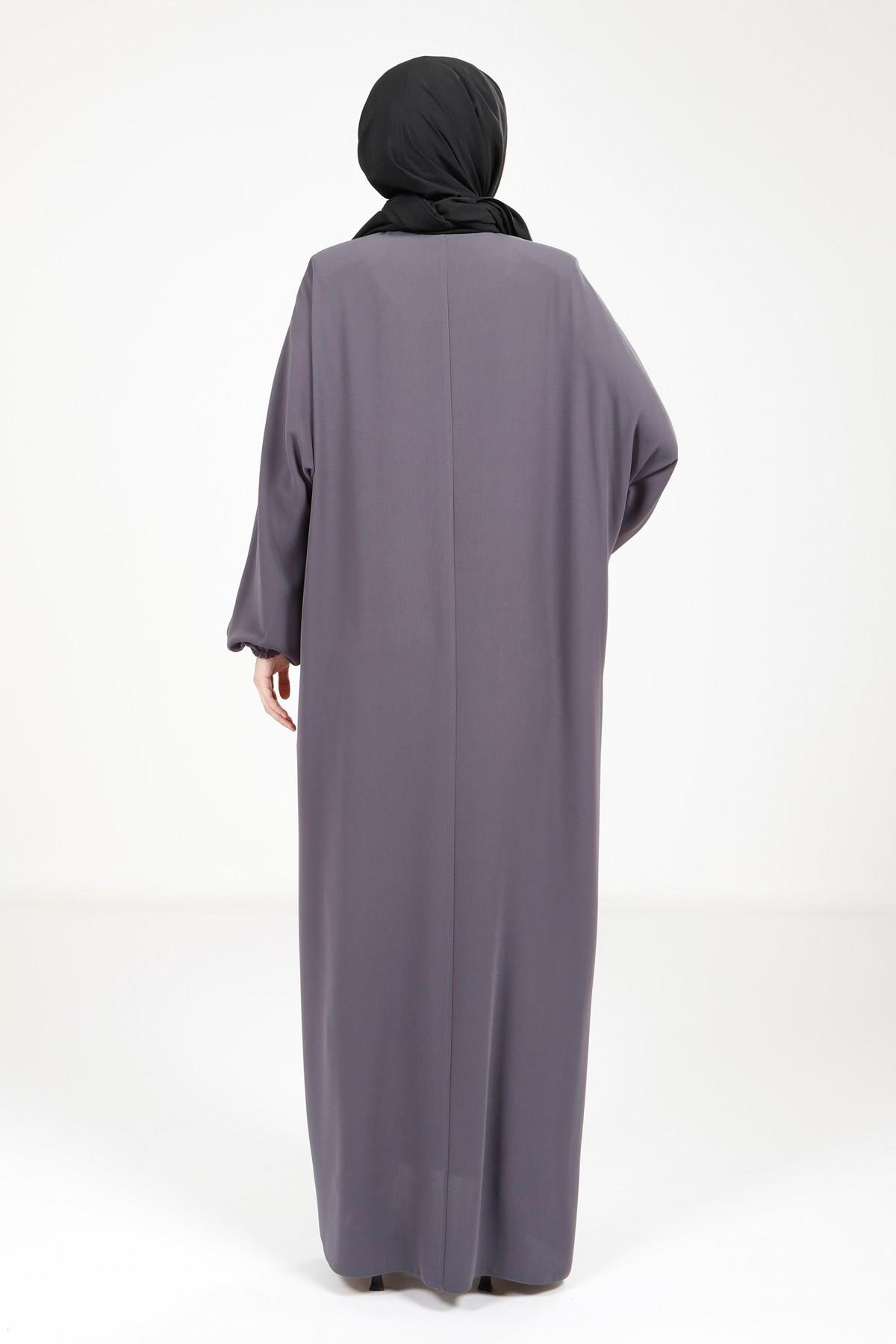 Beyza-9223 ELBİSE YARASA FÜME