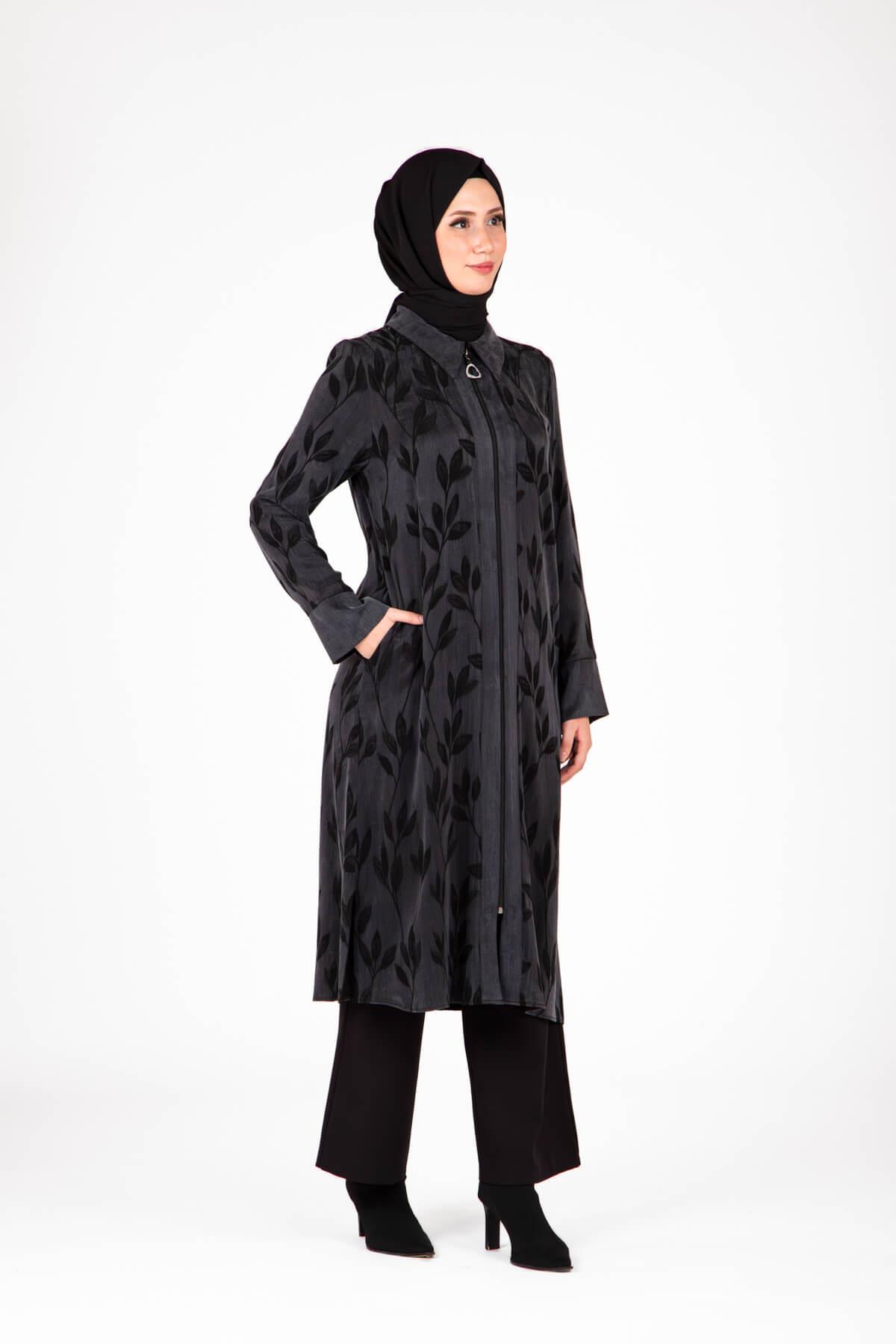 Beyza-9419 GİYÇIK QUPRA DESENLİ
 SİYAH