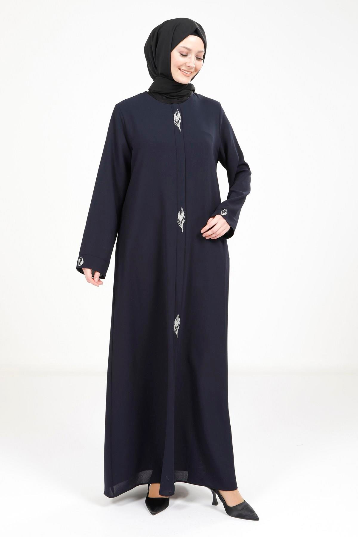 Beyza-YAPRAK FERACE LACİVERT PETEK