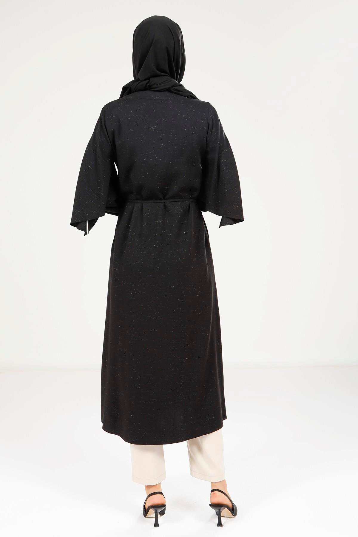 Beyza-9196 GİYÇIK YIRTMAÇLI KOL SİYAH