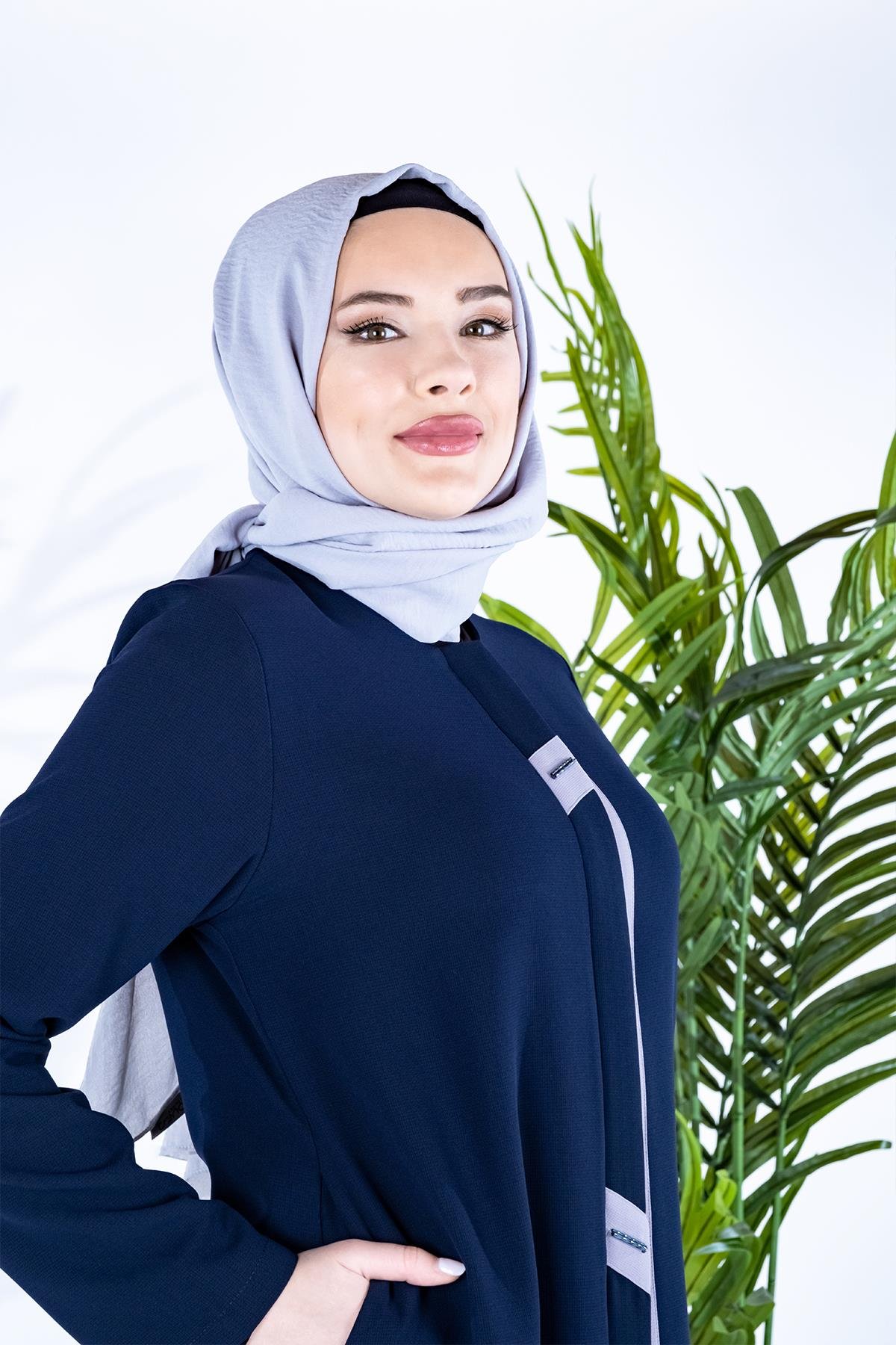 Beyza-DENİZ FERACE LACİVERT PETEK