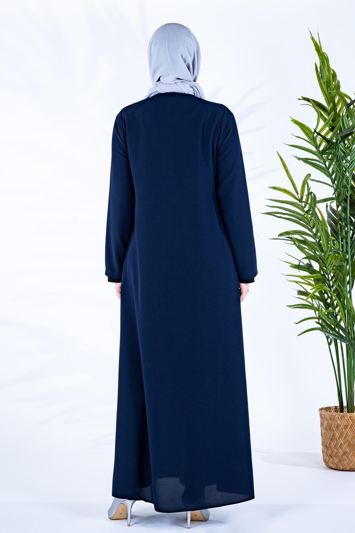 Beyza-DENİZ FERACE LACİVERT PETEK