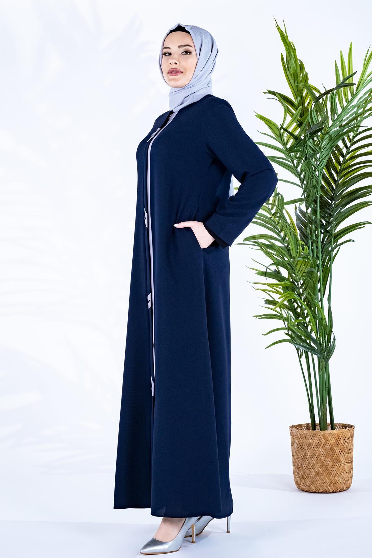 Beyza-DENİZ FERACE LACİVERT PETEK