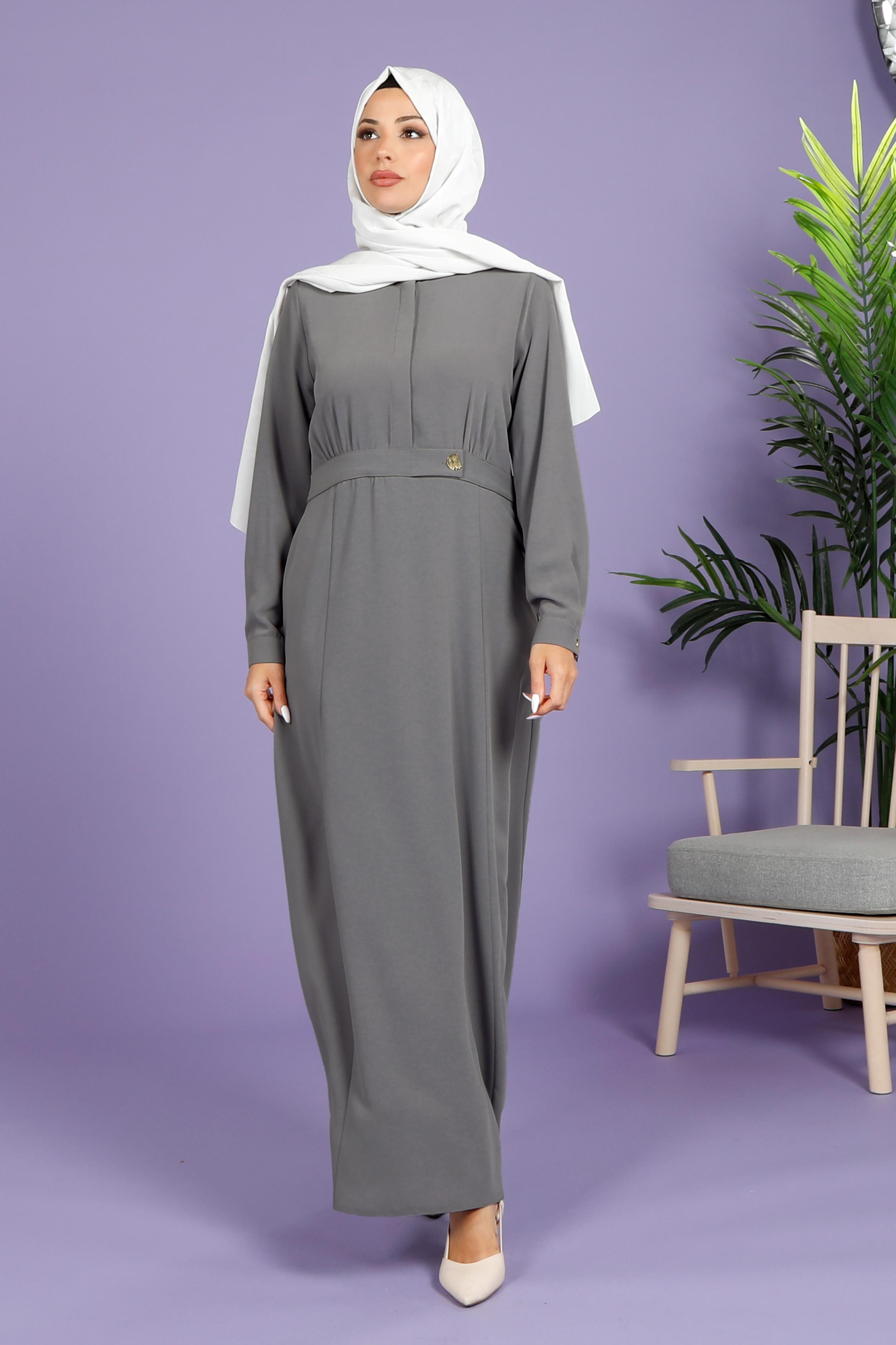 Markasız-DOLUNAY ELBİSE GRİ