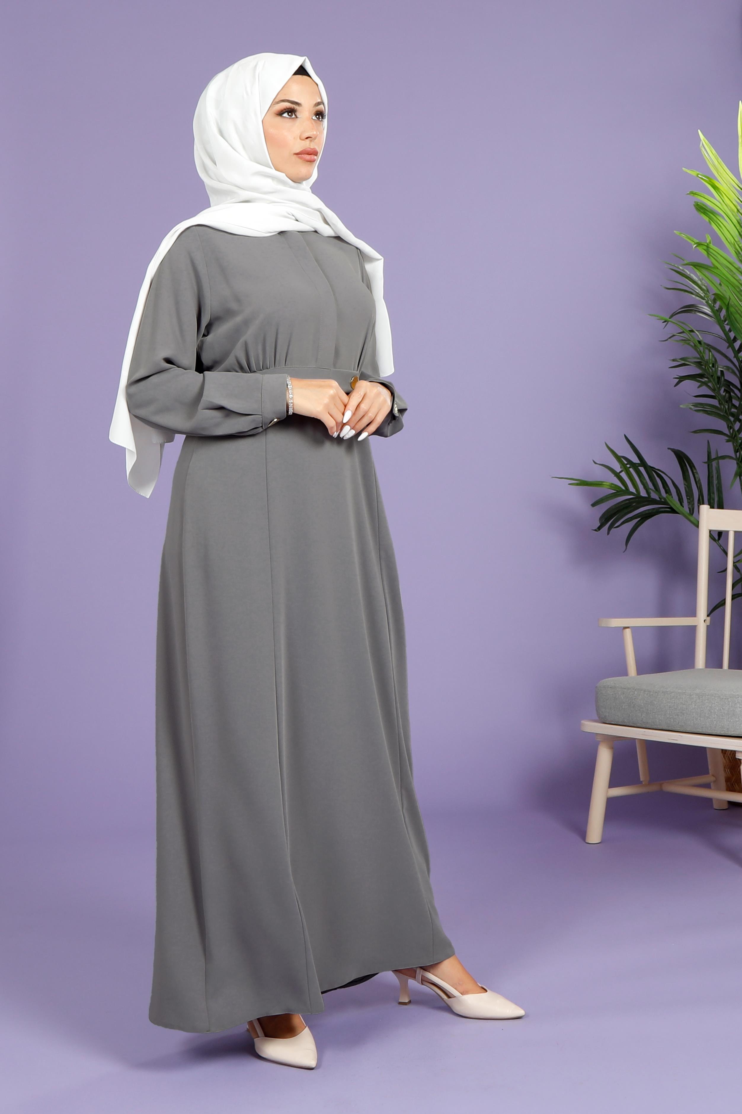 Markasız-DOLUNAY ELBİSE GRİ