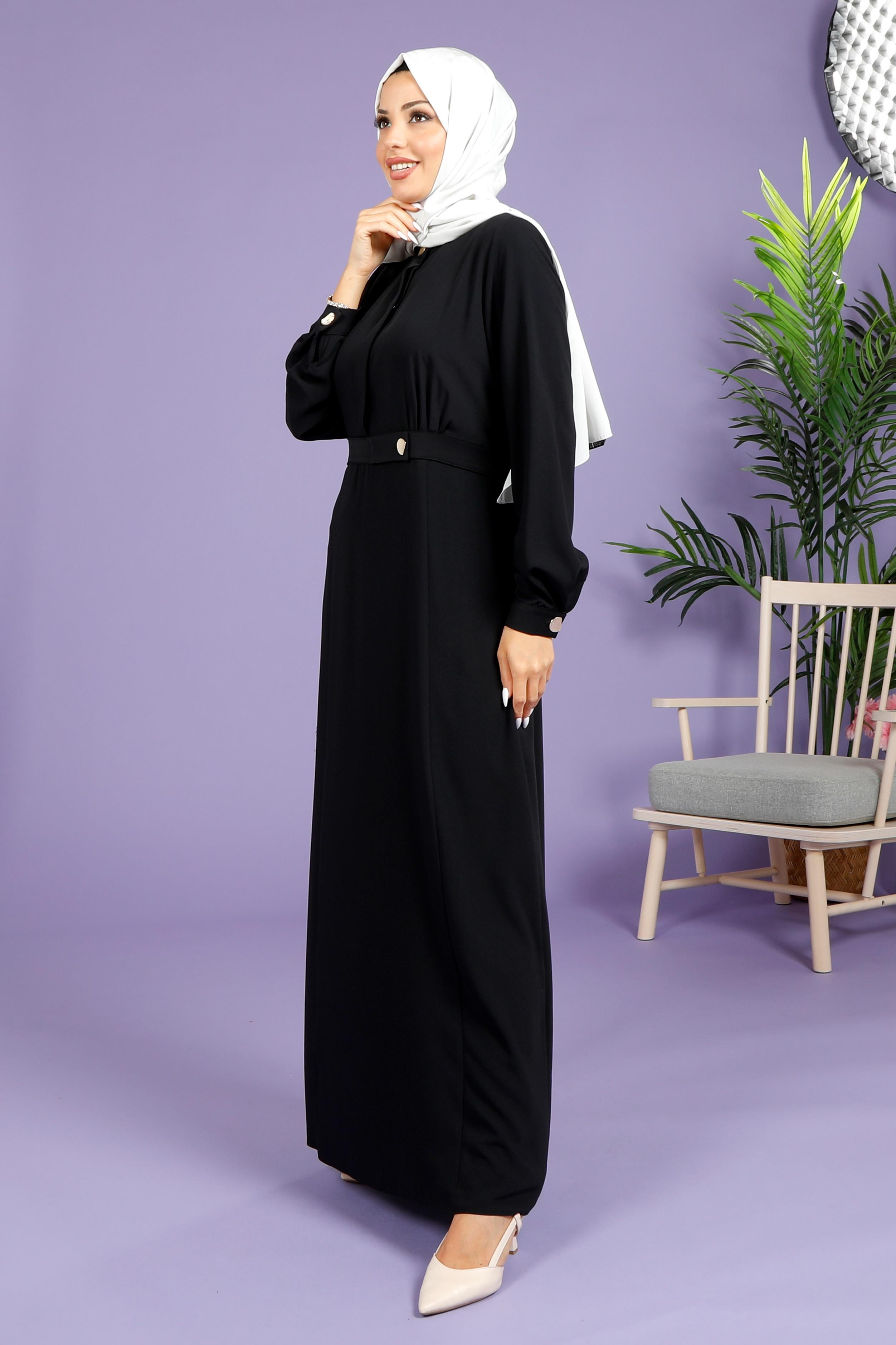 Markasız-DOLUNAY ELBİSE SİYAH ADRİANA