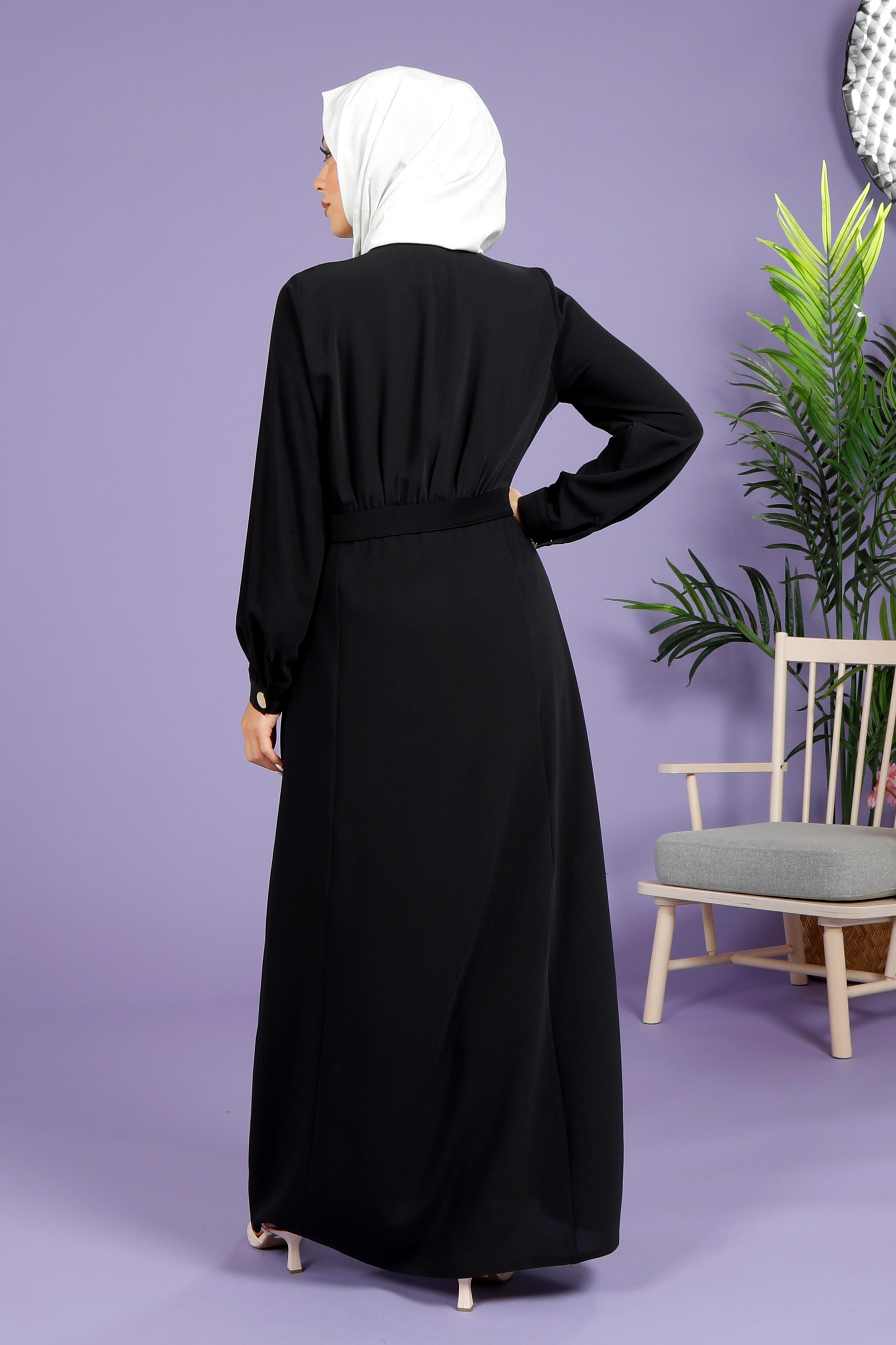 Markasız-DOLUNAY ELBİSE SİYAH ADRİANA