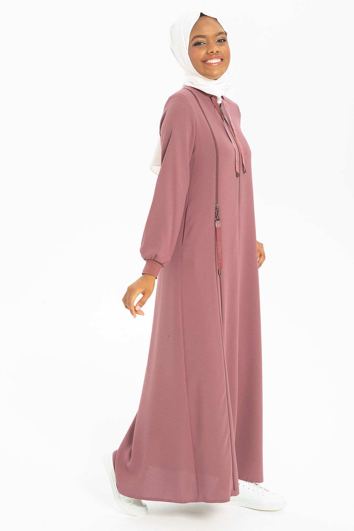 Beyza-FERMUAR FERACE GÜL KURUSU KUM KREP