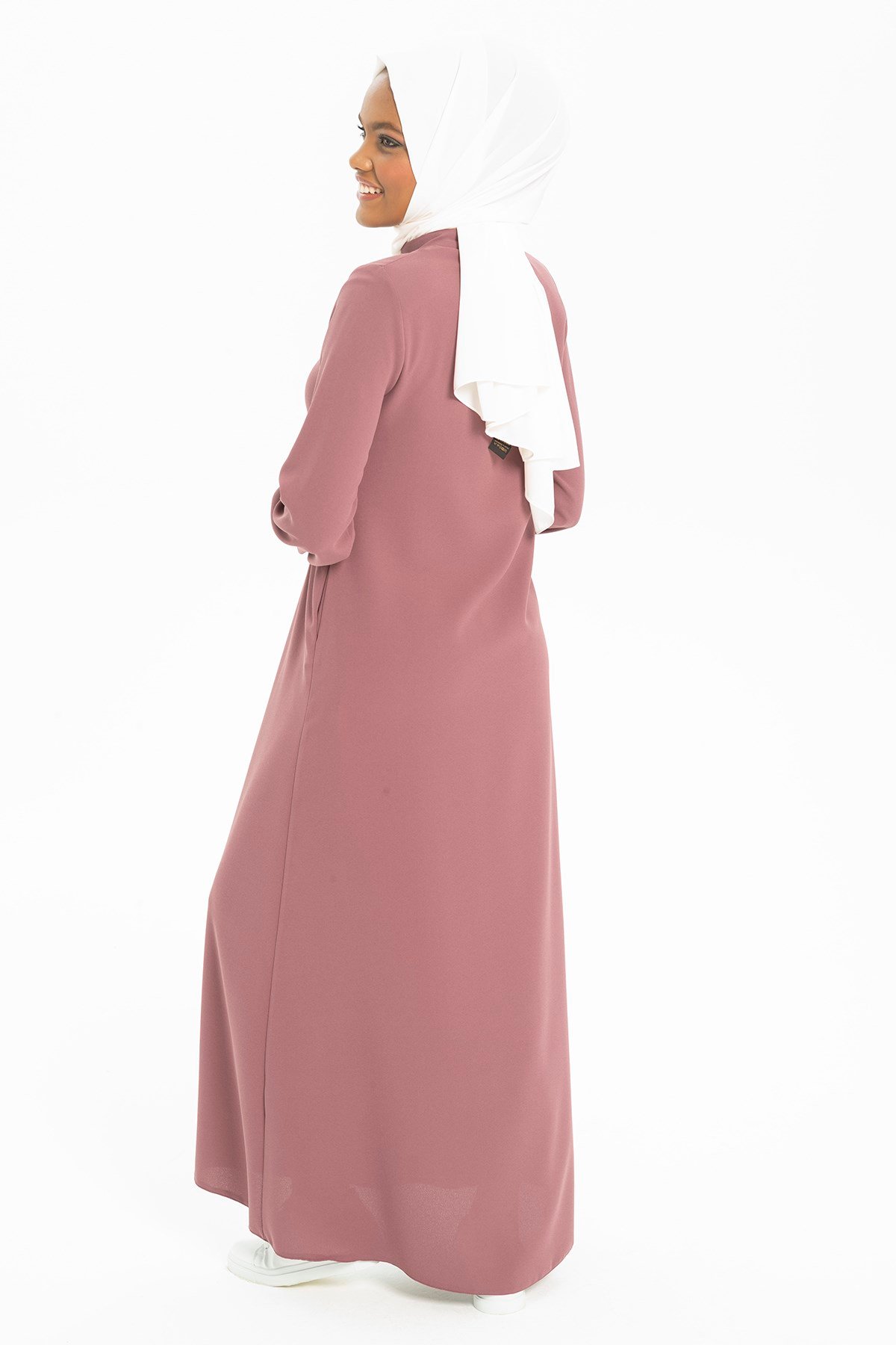 Beyza-FERMUAR FERACE GÜL KURUSU KUM KREP