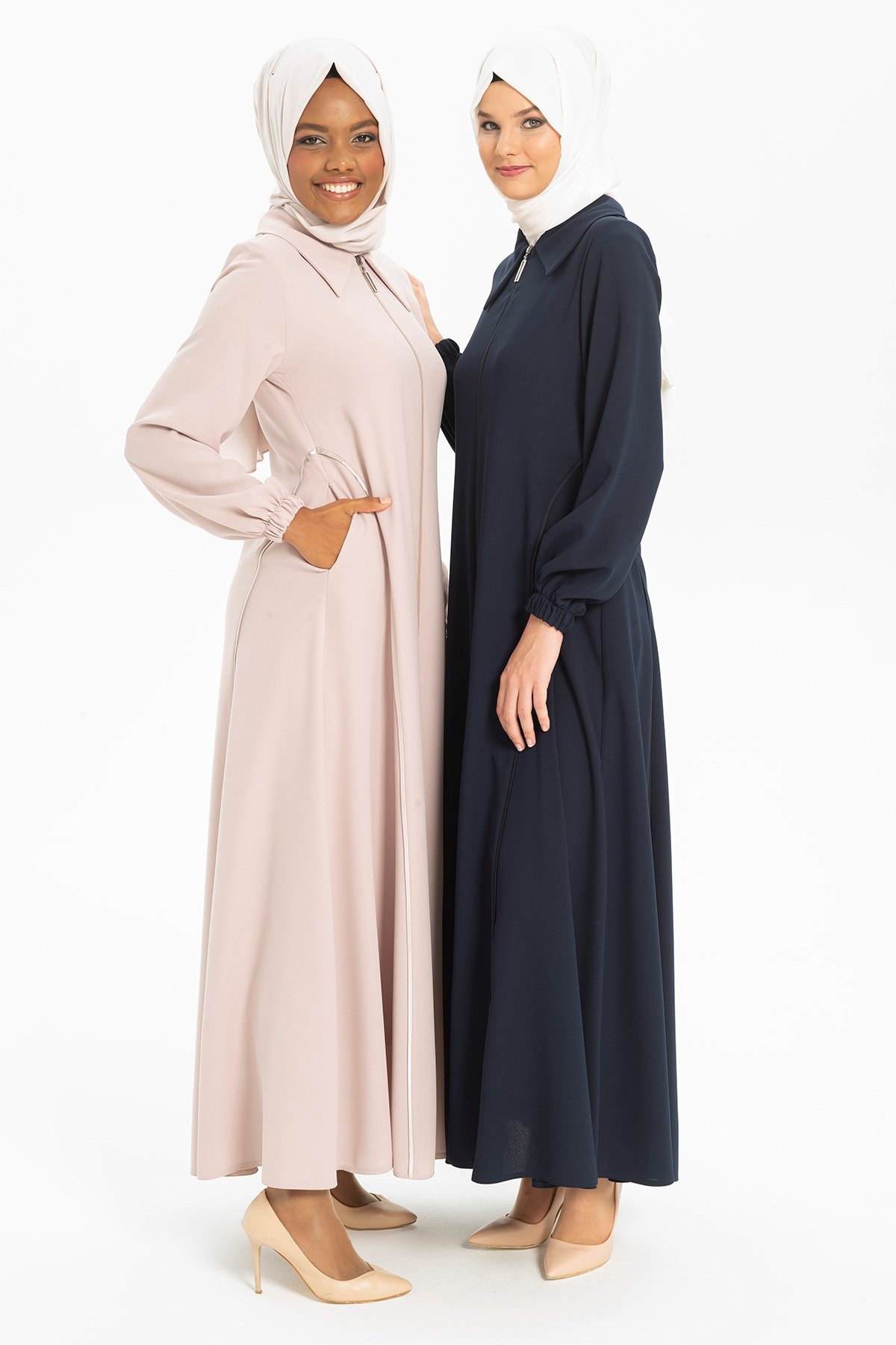 Beyza-GÜLSELİ FERACE BEJ KUM KREP