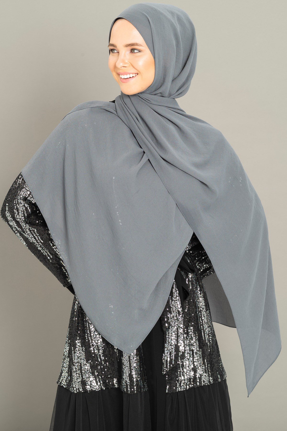 Beyza-BEYZA JAZZ ŞAL KURŞUN