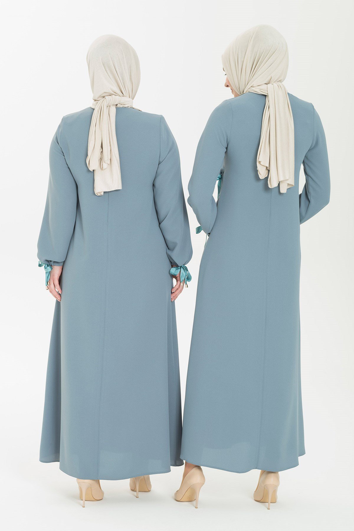 Beyza-Kalem Spor Mint Tesettür Elbise 5246