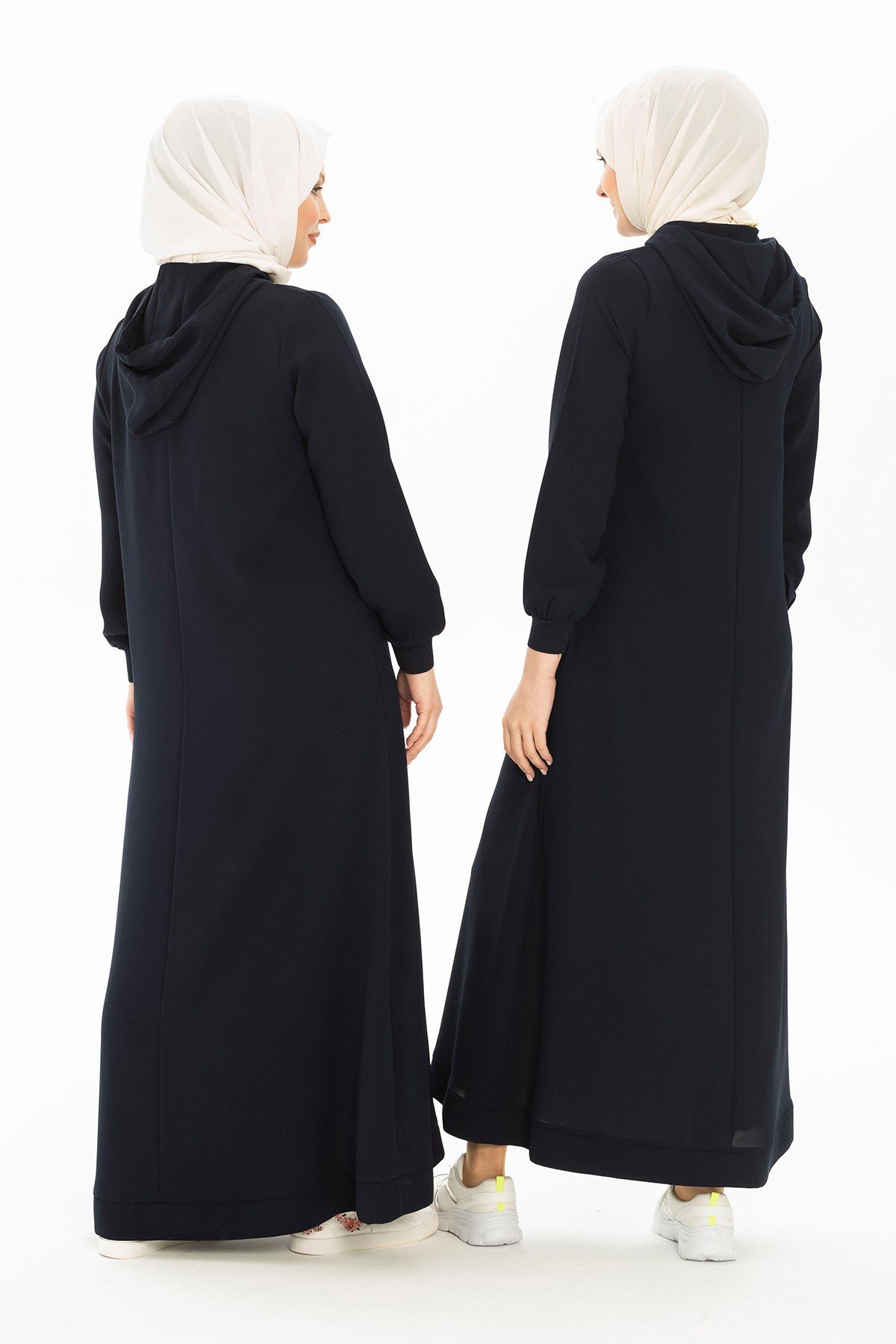 Beyza-SWEET ELBİSE LACİVERT KUM KREP