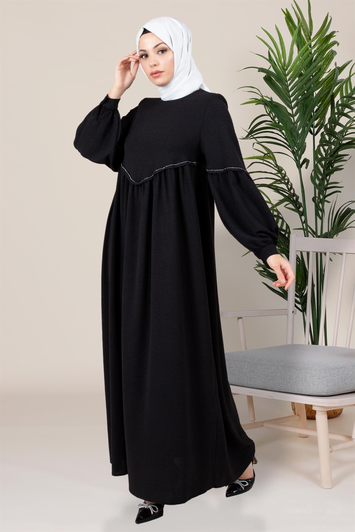 Beyza-KUĞU ELBİSE SİYAH