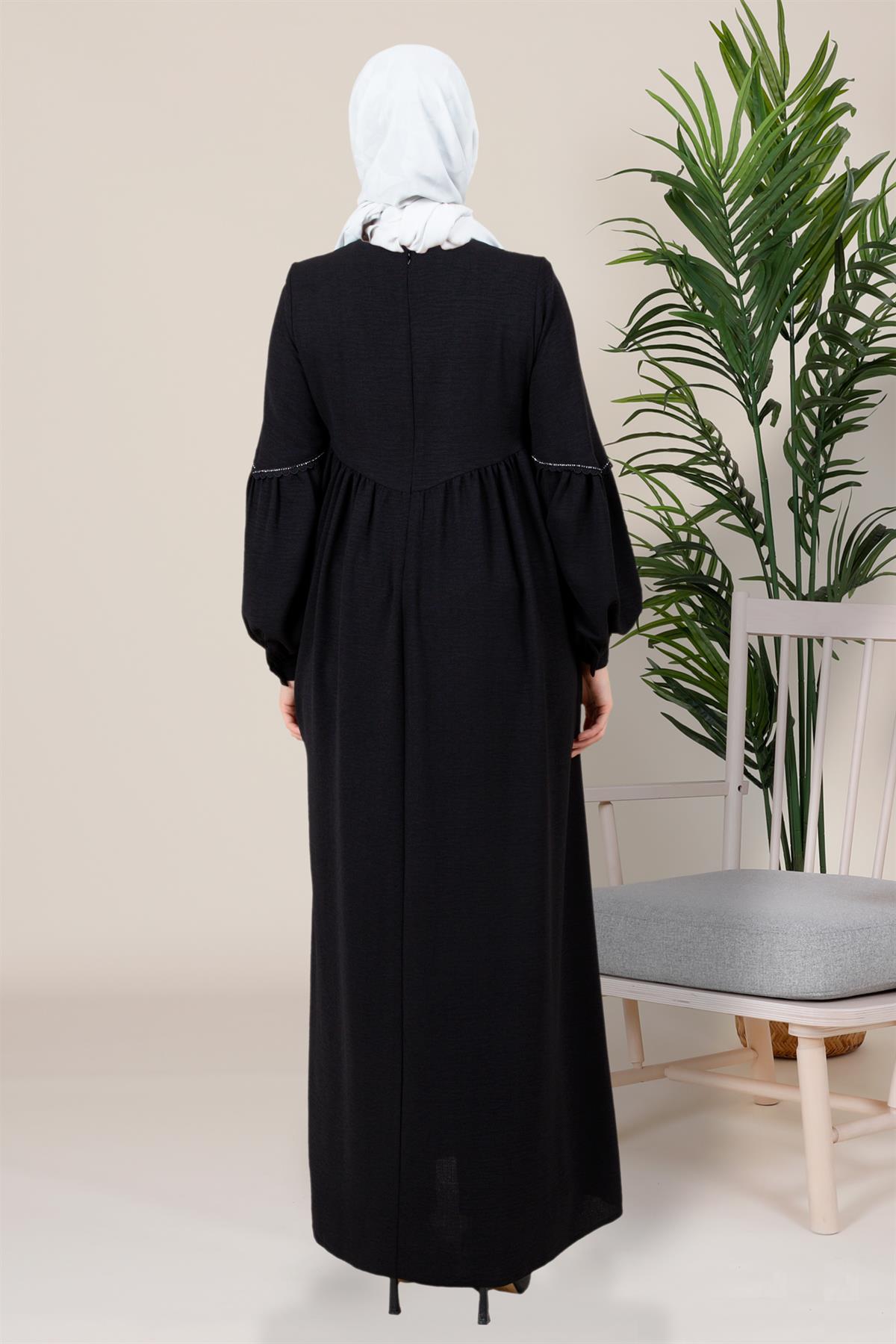 Beyza-KUĞU ELBİSE SİYAH