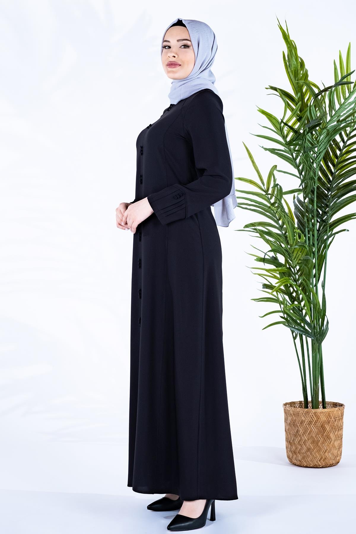 Beyza-DERİN ELBİSE SİYAH ADRİANA