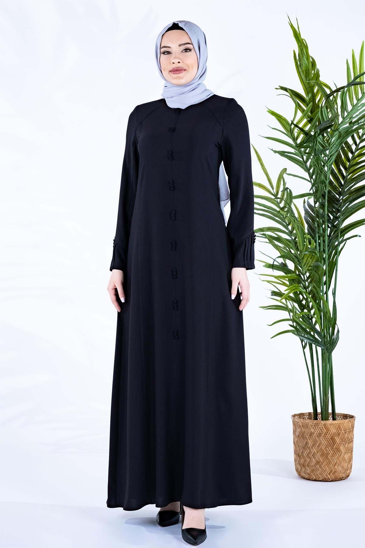 Beyza-DERİN ELBİSE SİYAH ADRİANA