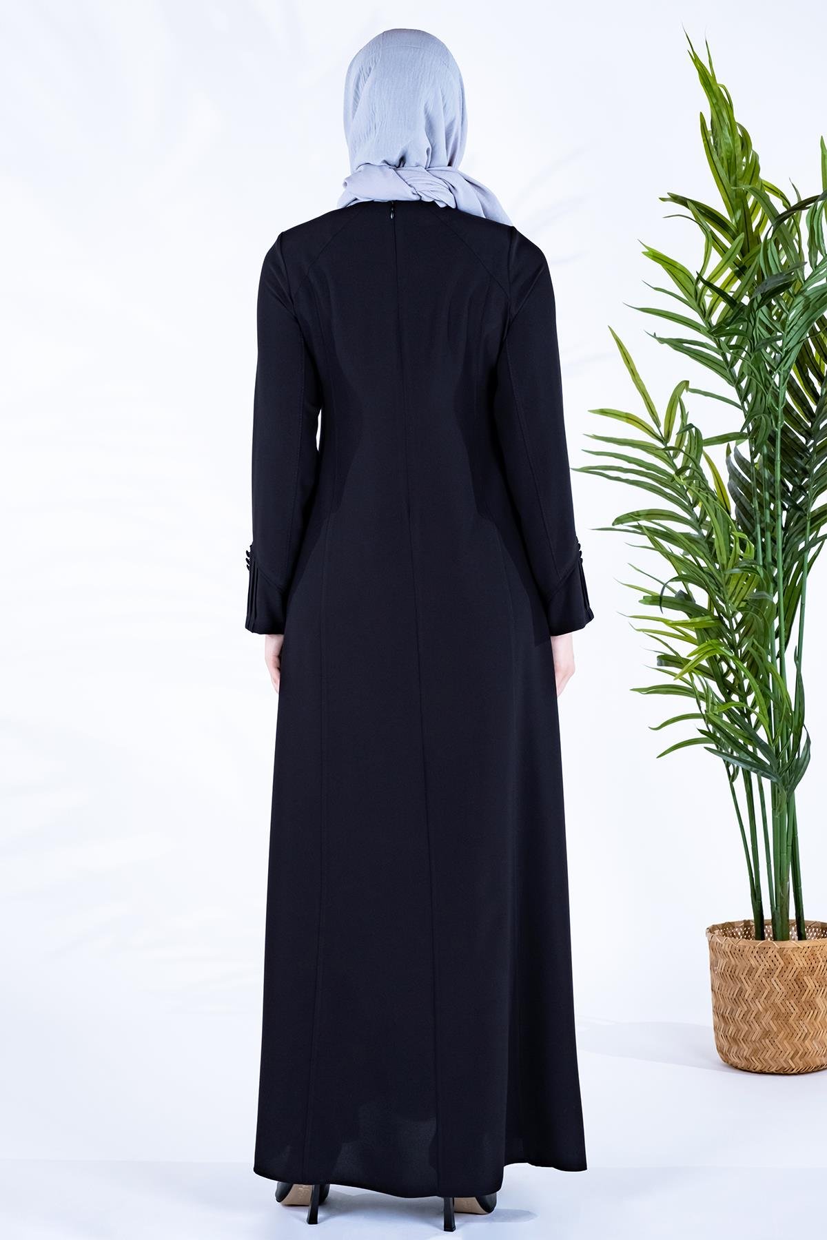 Beyza-DERİN ELBİSE SİYAH ADRİANA