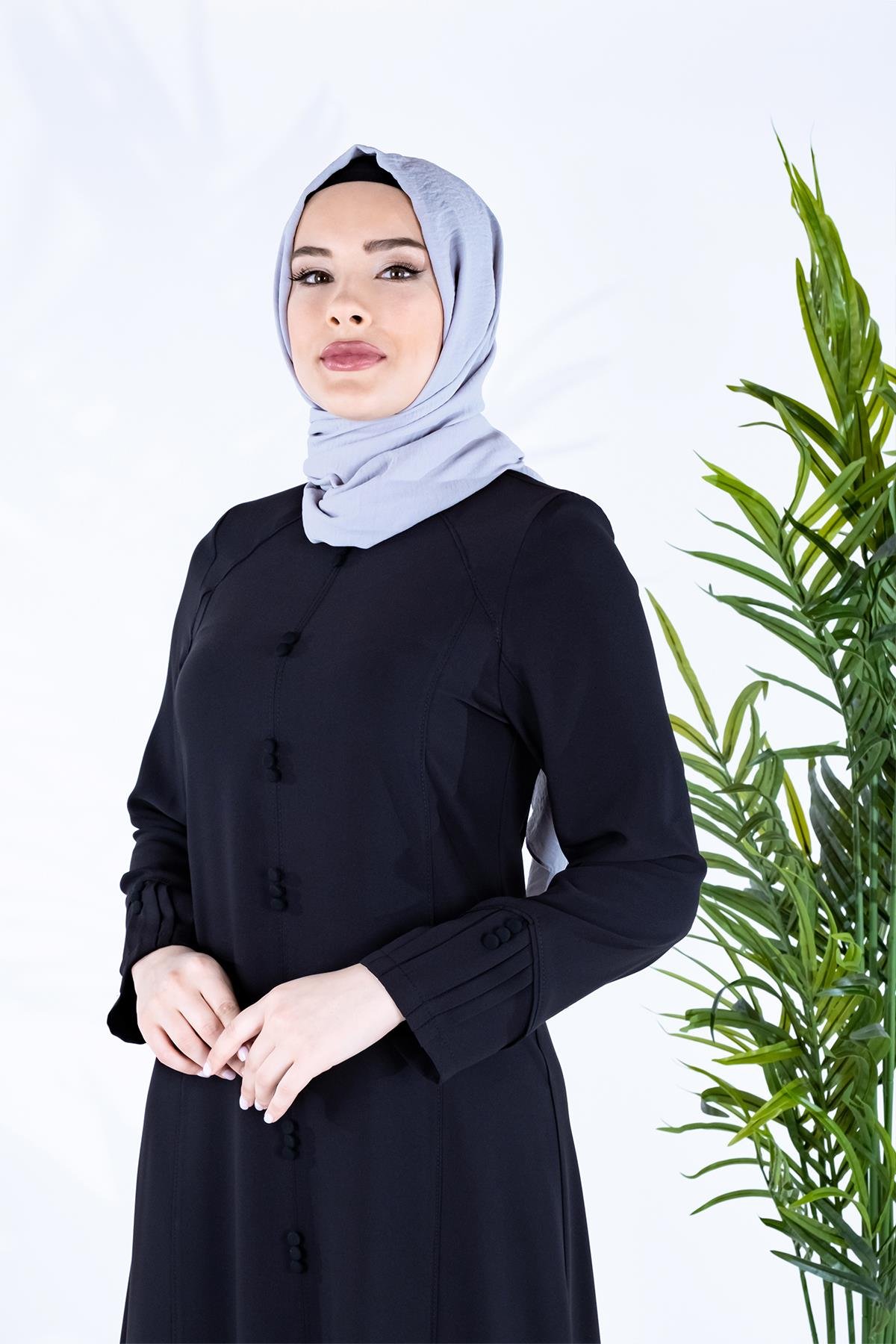 Beyza-DERİN ELBİSE SİYAH ADRİANA