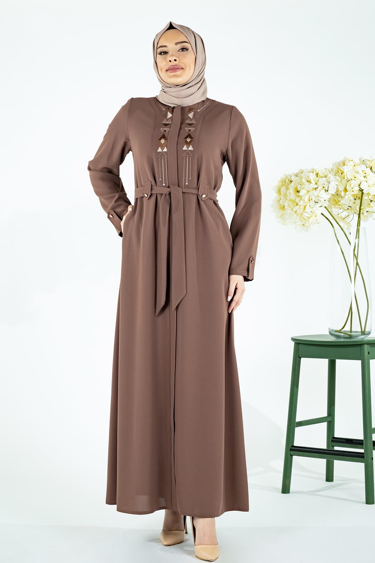 Beyza-MISIR NAKIŞLI FERACE KAHVE PETEK