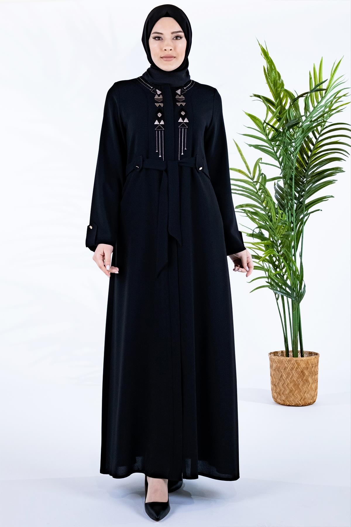 Markasız-MISIR NAKIŞLI FERACE SİYAH PETEK