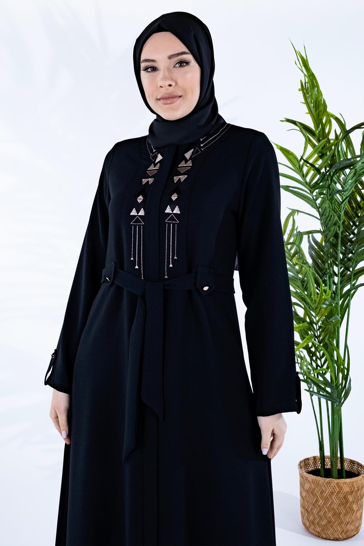 Markasız-MISIR NAKIŞLI FERACE SİYAH PETEK